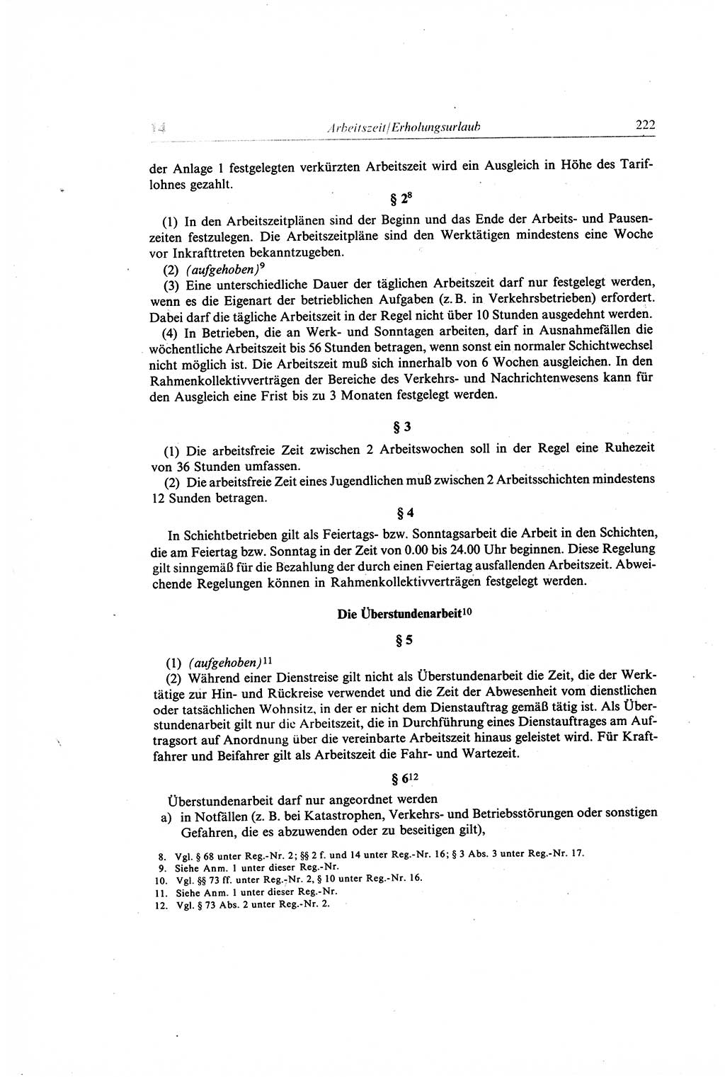 Gesetzbuch der Arbeit (GBA) und andere ausgewählte rechtliche Bestimmungen [Deutsche Demokratische Republik (DDR)] 1968, Seite 222 (GBA DDR 1968, S. 222)