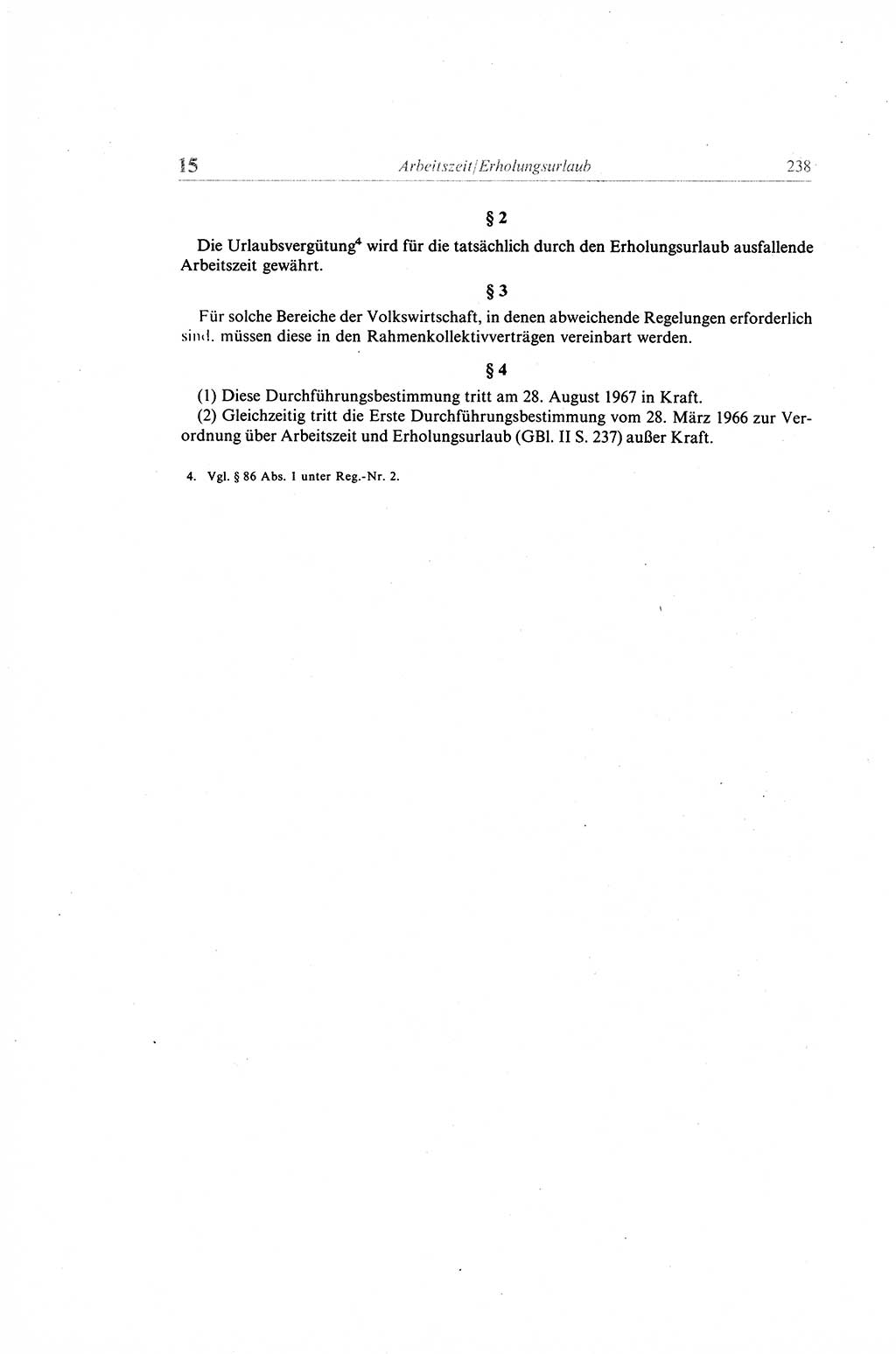 Gesetzbuch der Arbeit (GBA) und andere ausgewählte rechtliche Bestimmungen [Deutsche Demokratische Republik (DDR)] 1968, Seite 238 (GBA DDR 1968, S. 238)