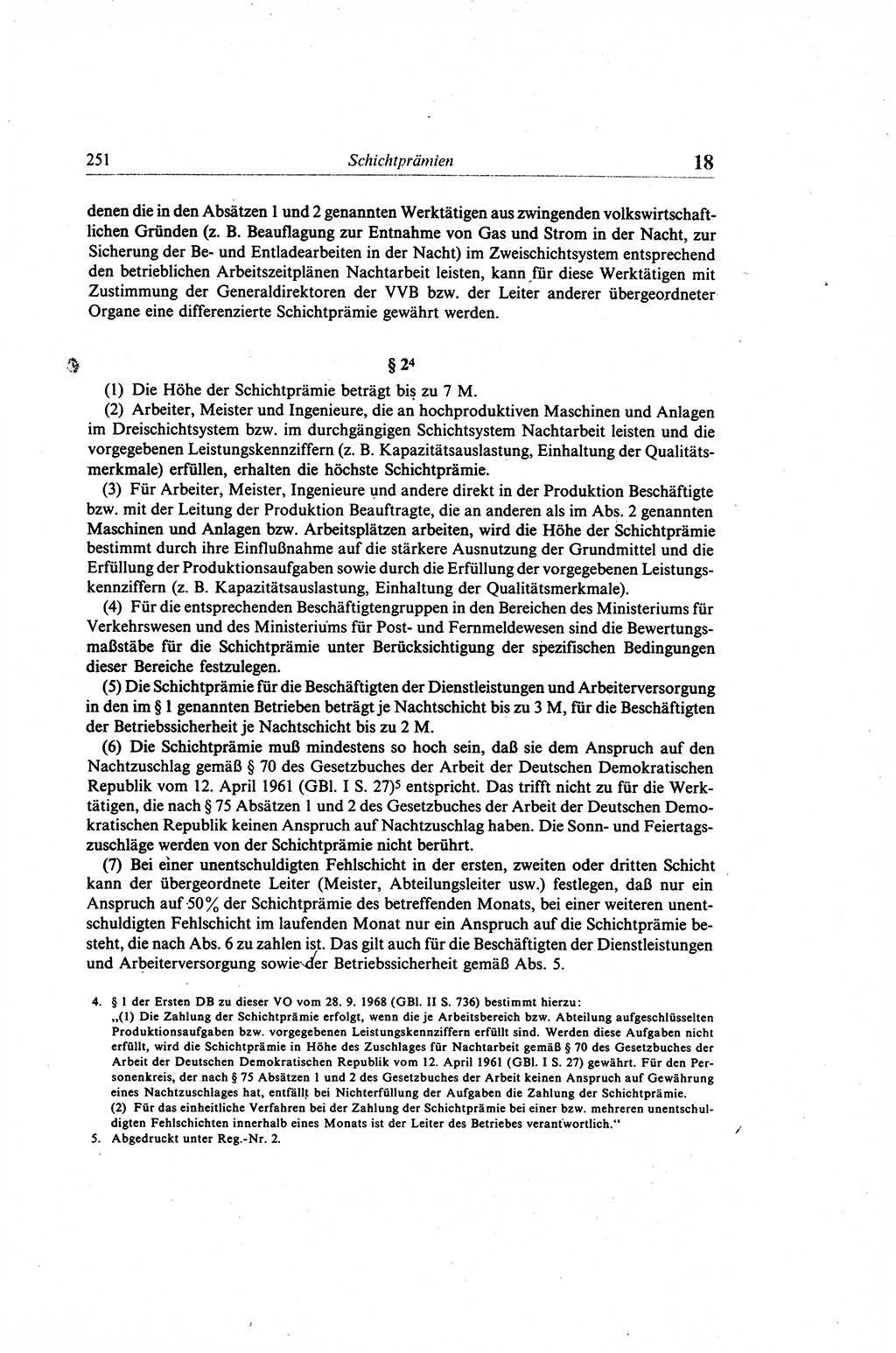 Gesetzbuch der Arbeit (GBA) und andere ausgewählte rechtliche Bestimmungen [Deutsche Demokratische Republik (DDR)] 1968, Seite 251 (GBA DDR 1968, S. 251)