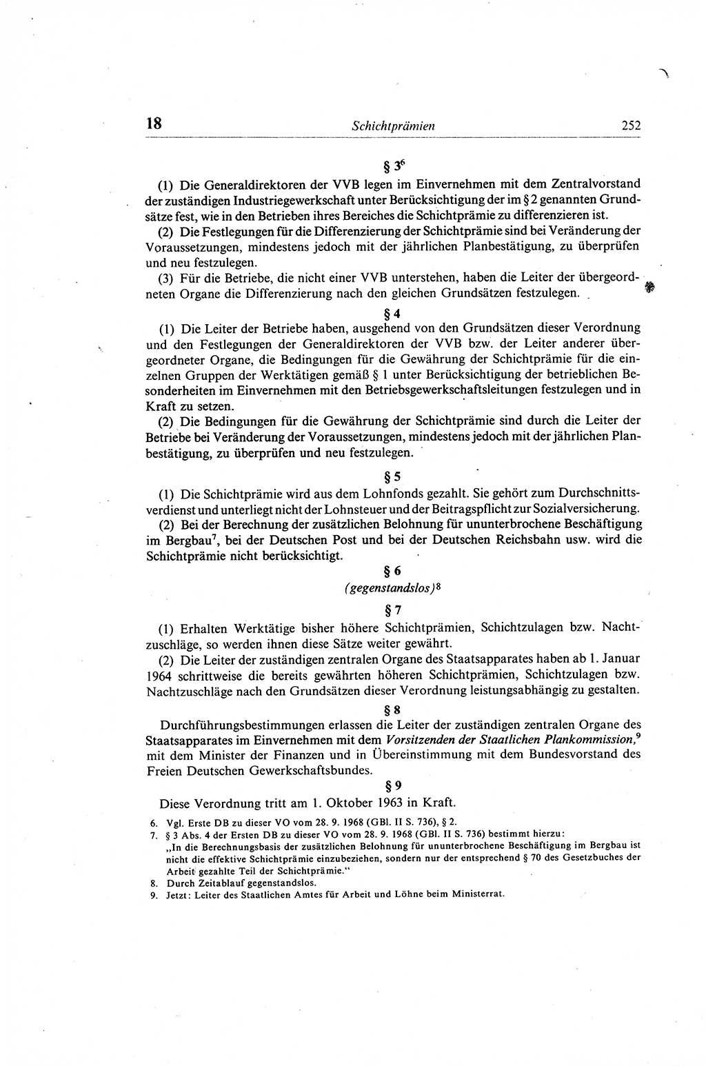 Gesetzbuch der Arbeit (GBA) und andere ausgewählte rechtliche Bestimmungen [Deutsche Demokratische Republik (DDR)] 1968, Seite 252 (GBA DDR 1968, S. 252)