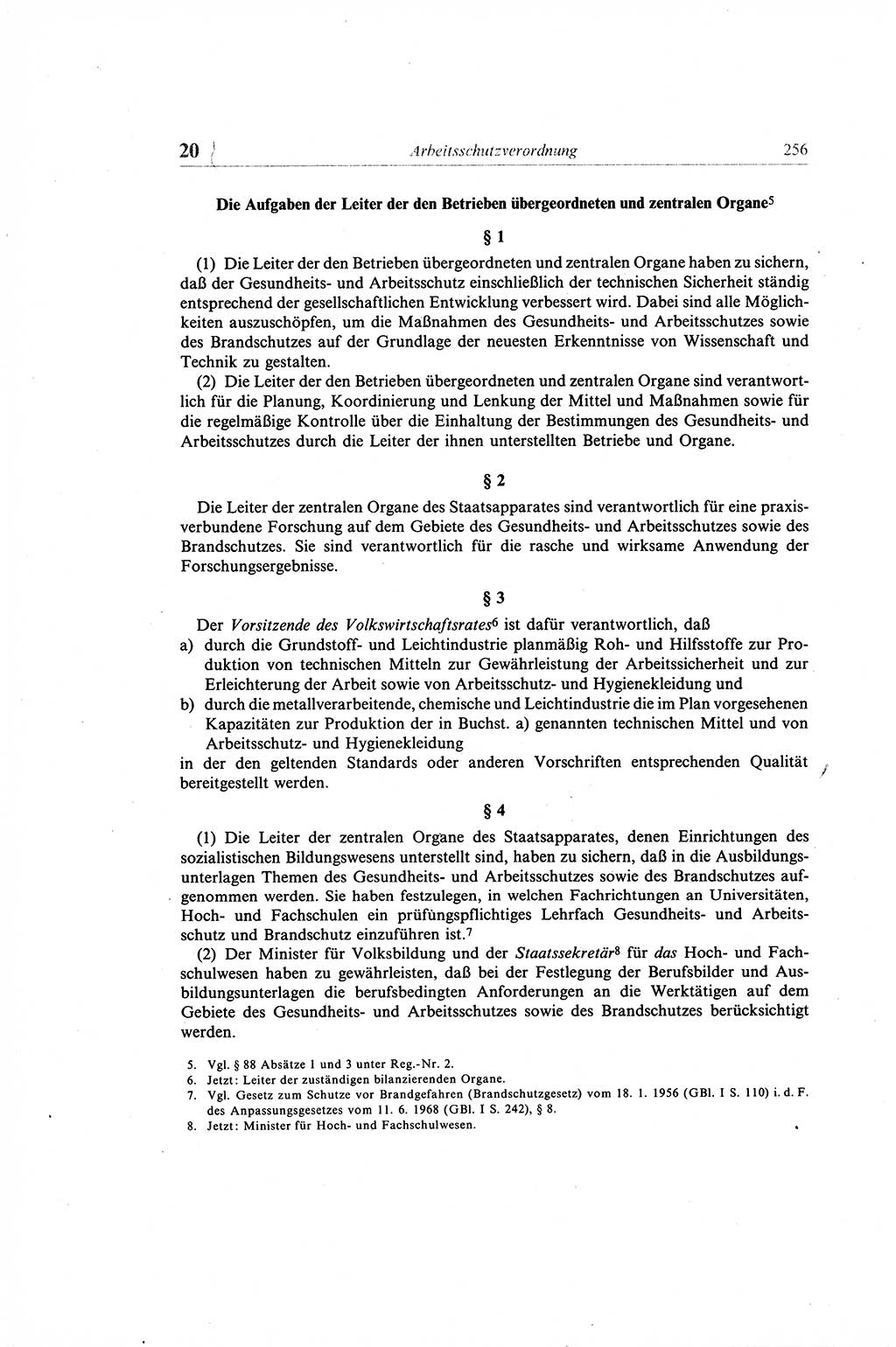 Gesetzbuch der Arbeit (GBA) und andere ausgewählte rechtliche Bestimmungen [Deutsche Demokratische Republik (DDR)] 1968, Seite 256 (GBA DDR 1968, S. 256)