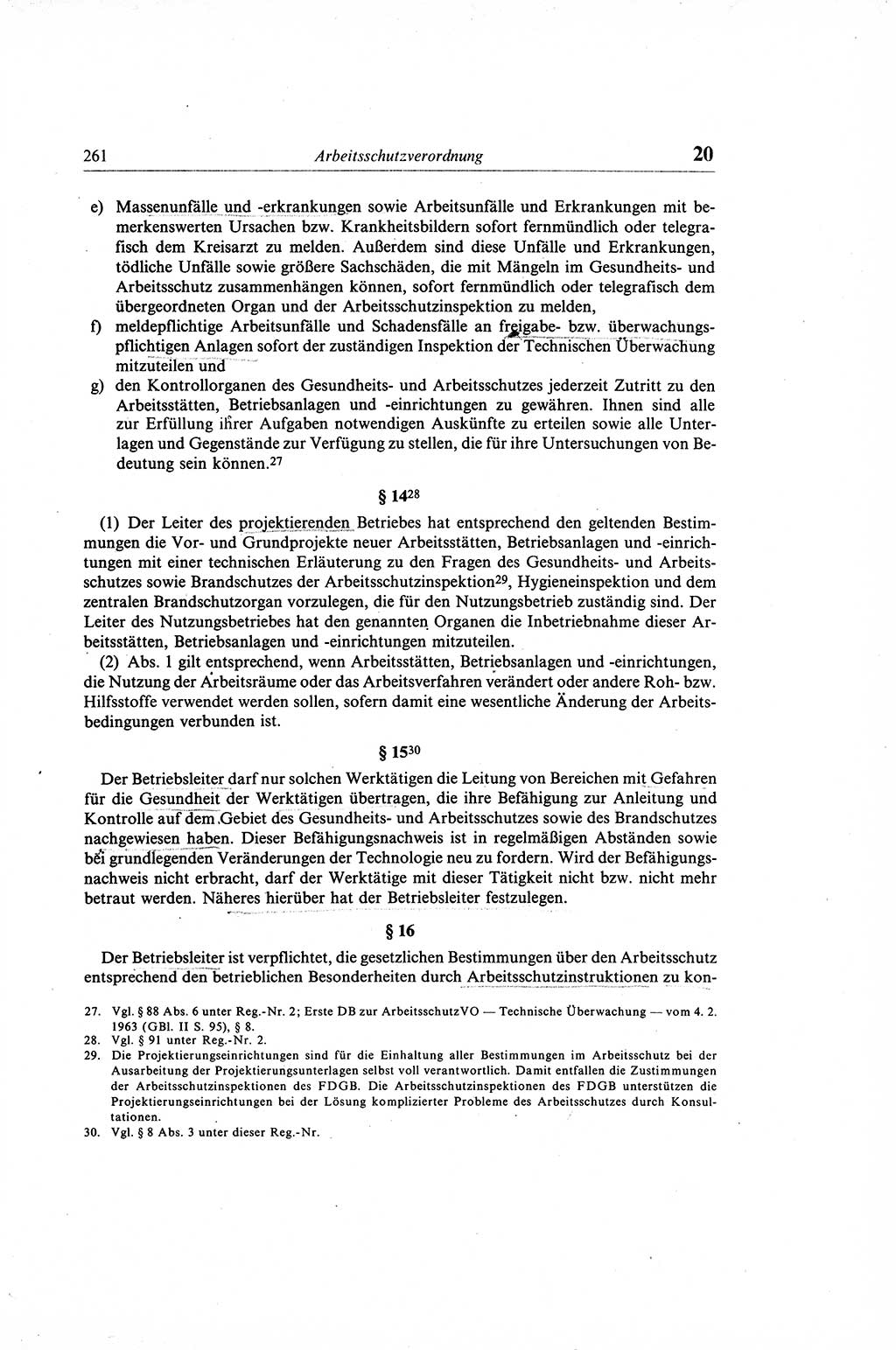 Gesetzbuch der Arbeit (GBA) und andere ausgewählte rechtliche Bestimmungen [Deutsche Demokratische Republik (DDR)] 1968, Seite 261 (GBA DDR 1968, S. 261)