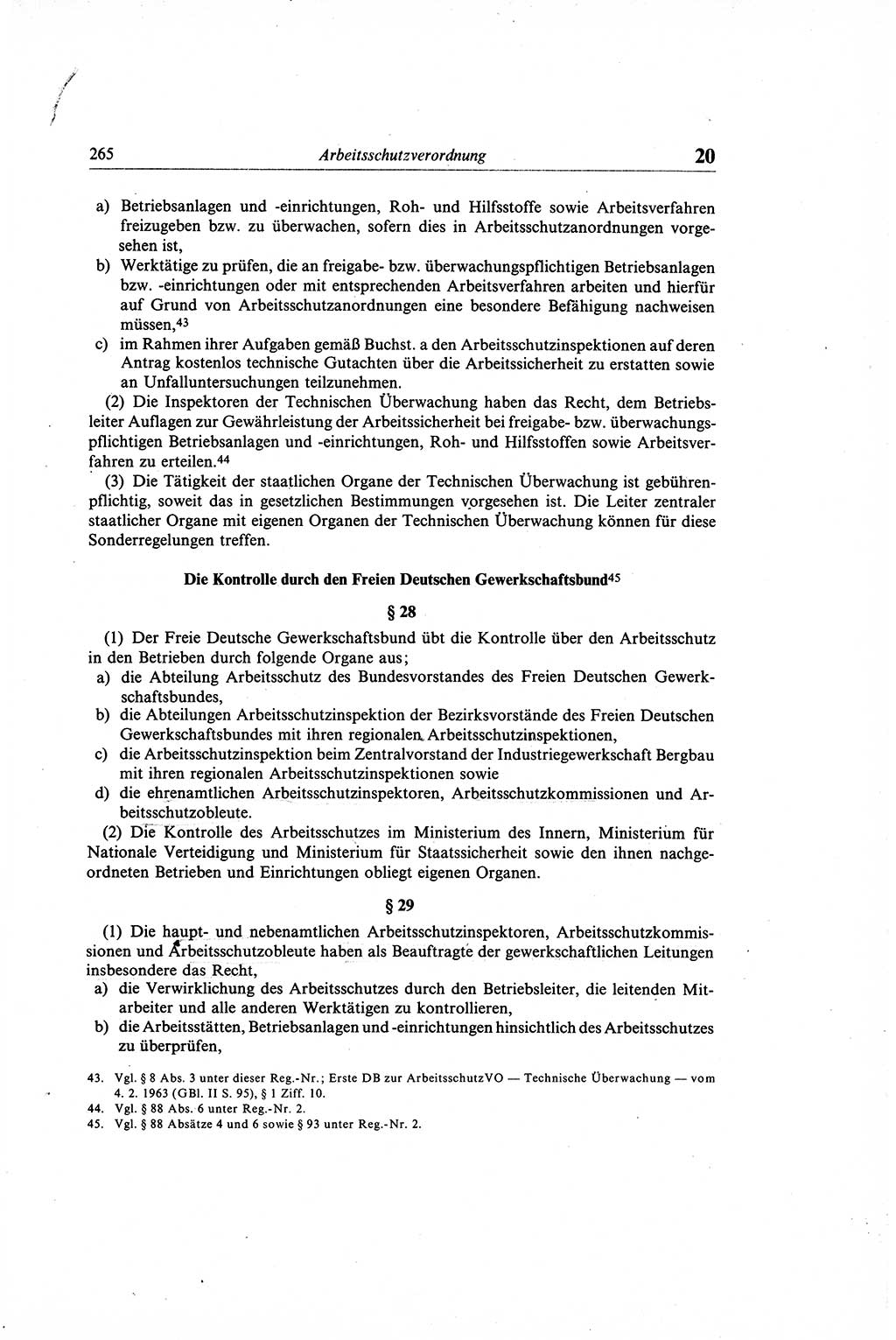 Gesetzbuch der Arbeit (GBA) und andere ausgewählte rechtliche Bestimmungen [Deutsche Demokratische Republik (DDR)] 1968, Seite 265 (GBA DDR 1968, S. 265)