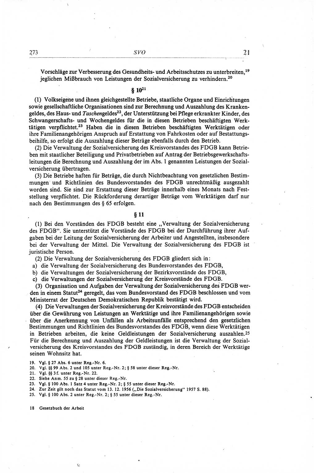 Gesetzbuch der Arbeit (GBA) und andere ausgewählte rechtliche Bestimmungen [Deutsche Demokratische Republik (DDR)] 1968, Seite 273 (GBA DDR 1968, S. 273)