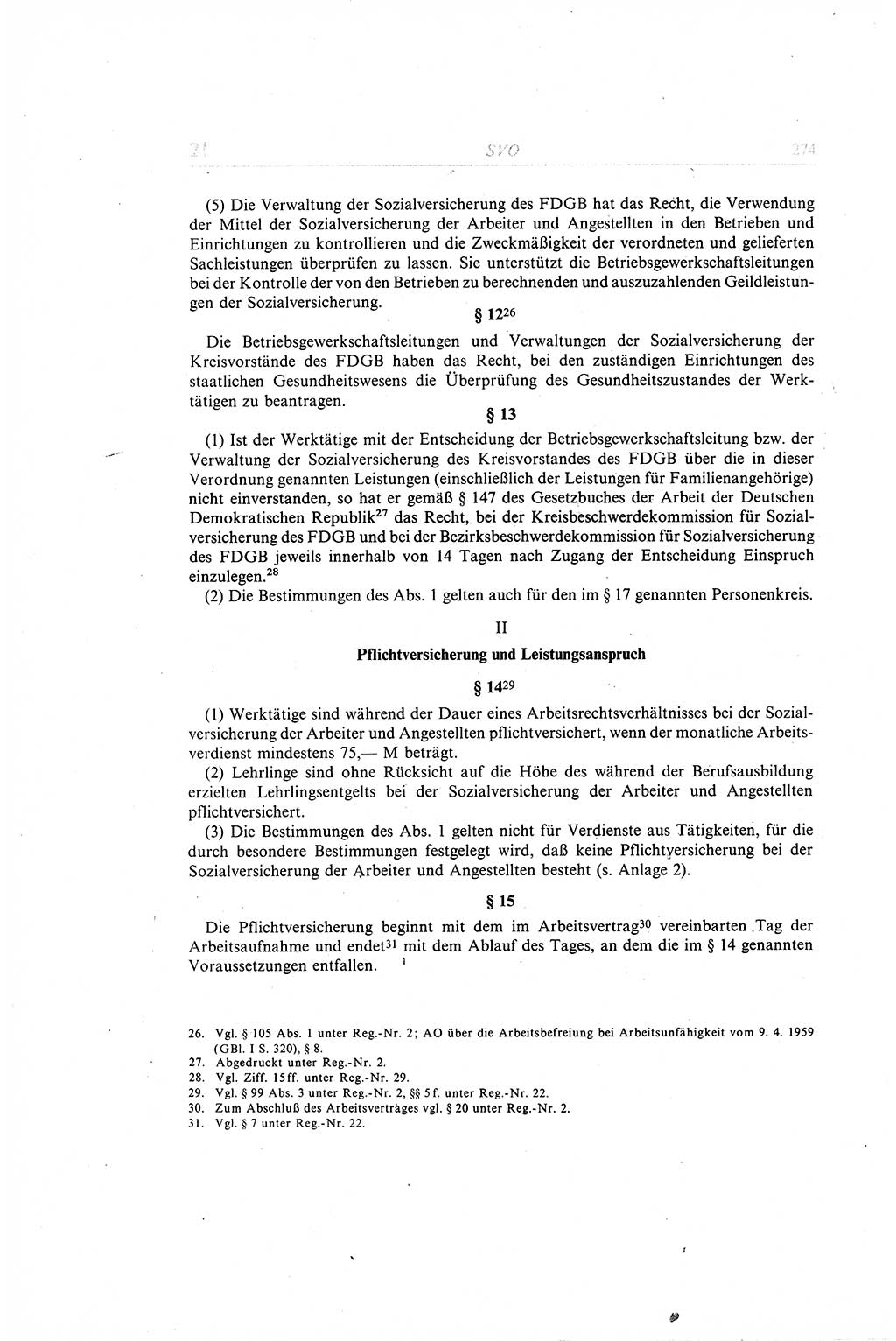 Gesetzbuch der Arbeit (GBA) und andere ausgewählte rechtliche Bestimmungen [Deutsche Demokratische Republik (DDR)] 1968, Seite 274 (GBA DDR 1968, S. 274)