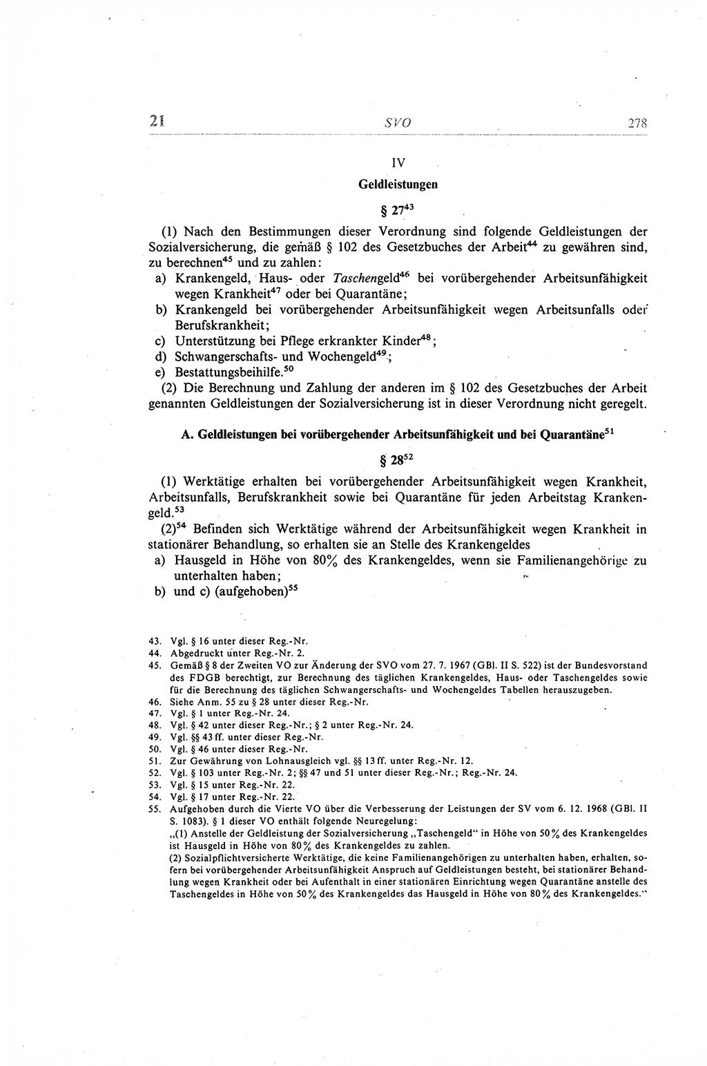 Gesetzbuch der Arbeit (GBA) und andere ausgewählte rechtliche Bestimmungen [Deutsche Demokratische Republik (DDR)] 1968, Seite 278 (GBA DDR 1968, S. 278)