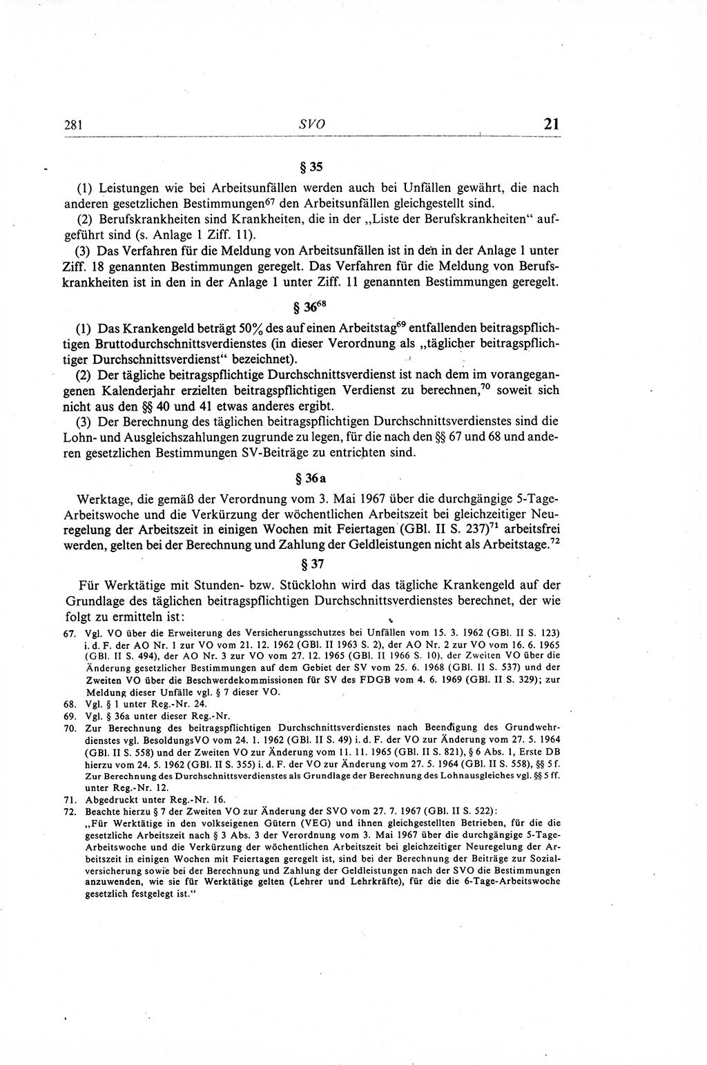 Gesetzbuch der Arbeit (GBA) und andere ausgewählte rechtliche Bestimmungen [Deutsche Demokratische Republik (DDR)] 1968, Seite 281 (GBA DDR 1968, S. 281)