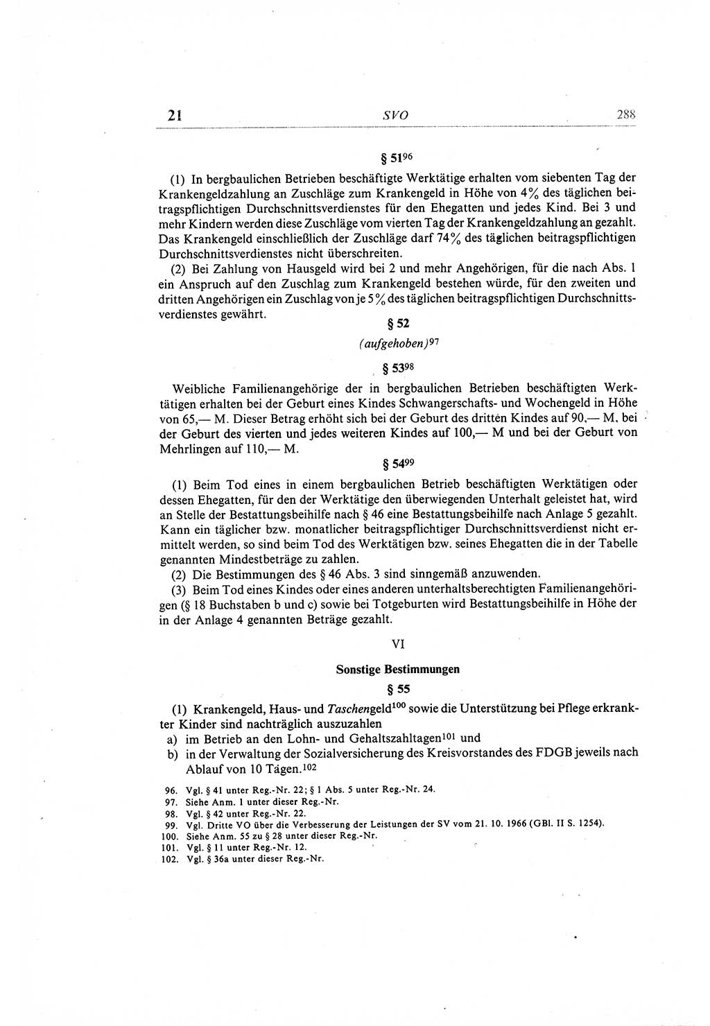 Gesetzbuch der Arbeit (GBA) und andere ausgewählte rechtliche Bestimmungen [Deutsche Demokratische Republik (DDR)] 1968, Seite 288 (GBA DDR 1968, S. 288)