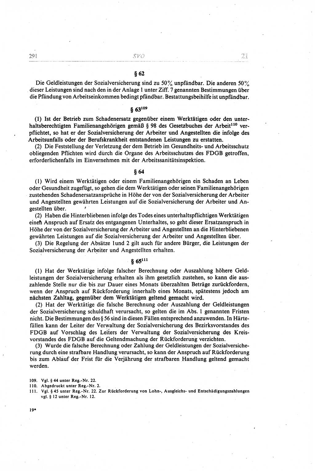 Gesetzbuch der Arbeit (GBA) und andere ausgewählte rechtliche Bestimmungen [Deutsche Demokratische Republik (DDR)] 1968, Seite 291 (GBA DDR 1968, S. 291)