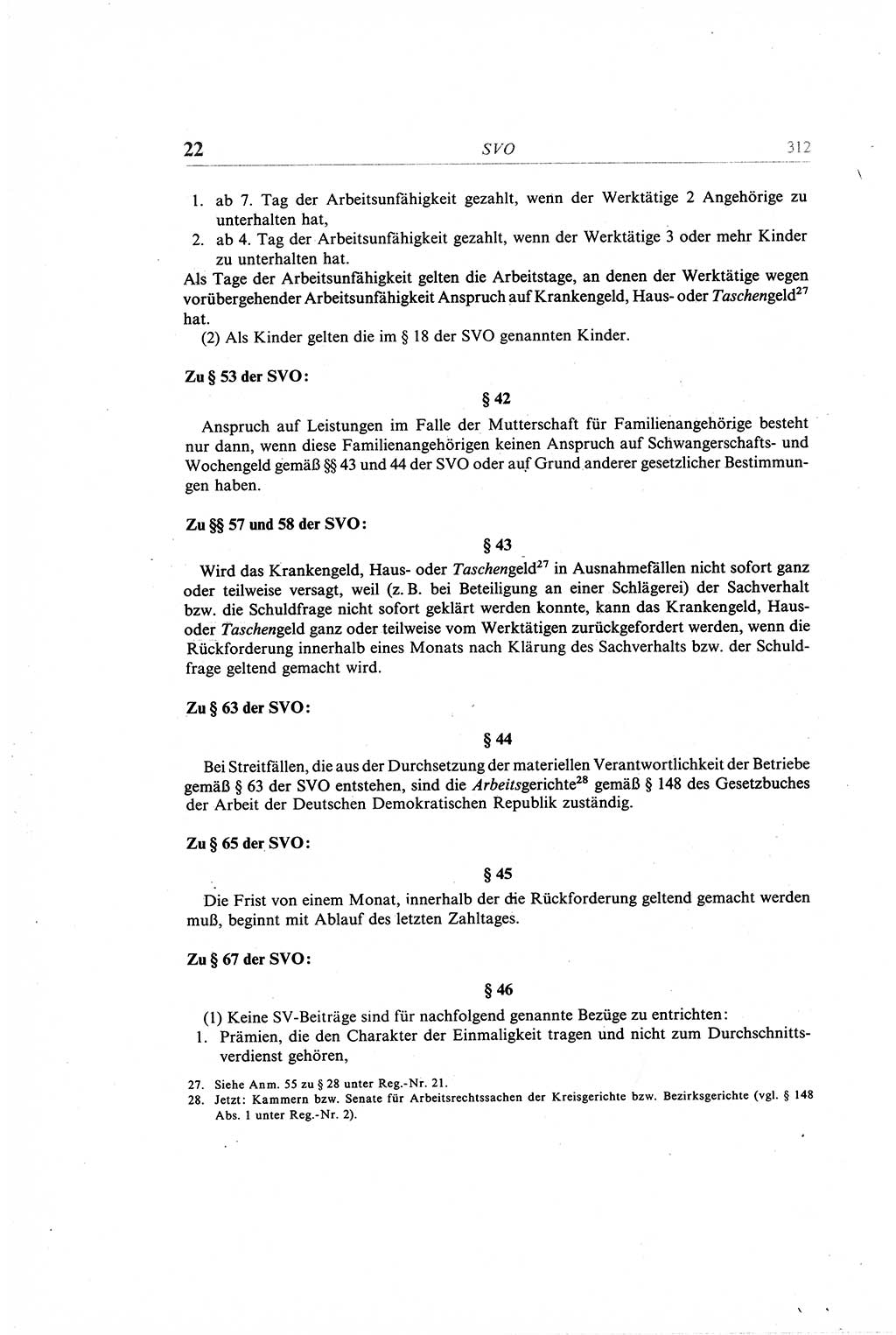 Gesetzbuch der Arbeit (GBA) und andere ausgewählte rechtliche Bestimmungen [Deutsche Demokratische Republik (DDR)] 1968, Seite 312 (GBA DDR 1968, S. 312)