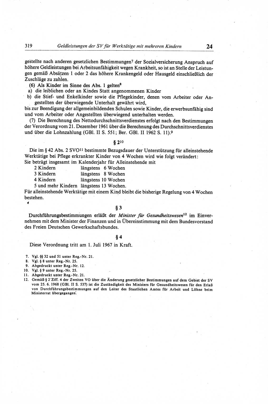 Gesetzbuch der Arbeit (GBA) und andere ausgewählte rechtliche Bestimmungen [Deutsche Demokratische Republik (DDR)] 1968, Seite 319 (GBA DDR 1968, S. 319)