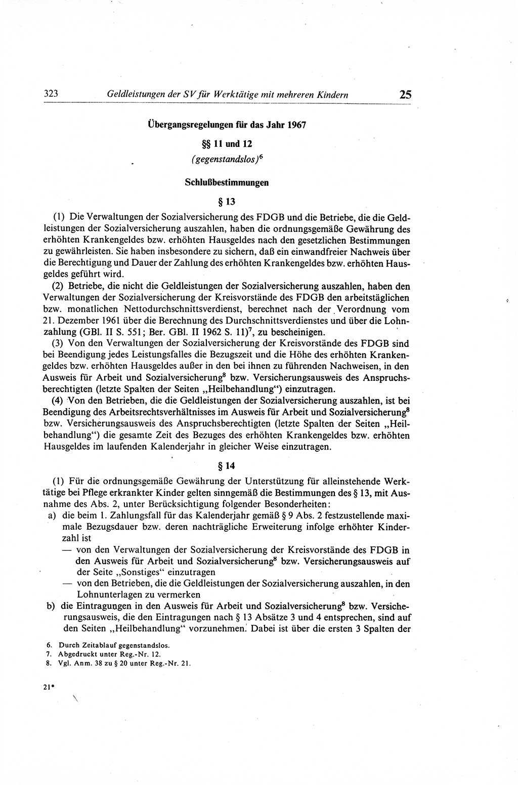 Gesetzbuch der Arbeit (GBA) und andere ausgewählte rechtliche Bestimmungen [Deutsche Demokratische Republik (DDR)] 1968, Seite 323 (GBA DDR 1968, S. 323)