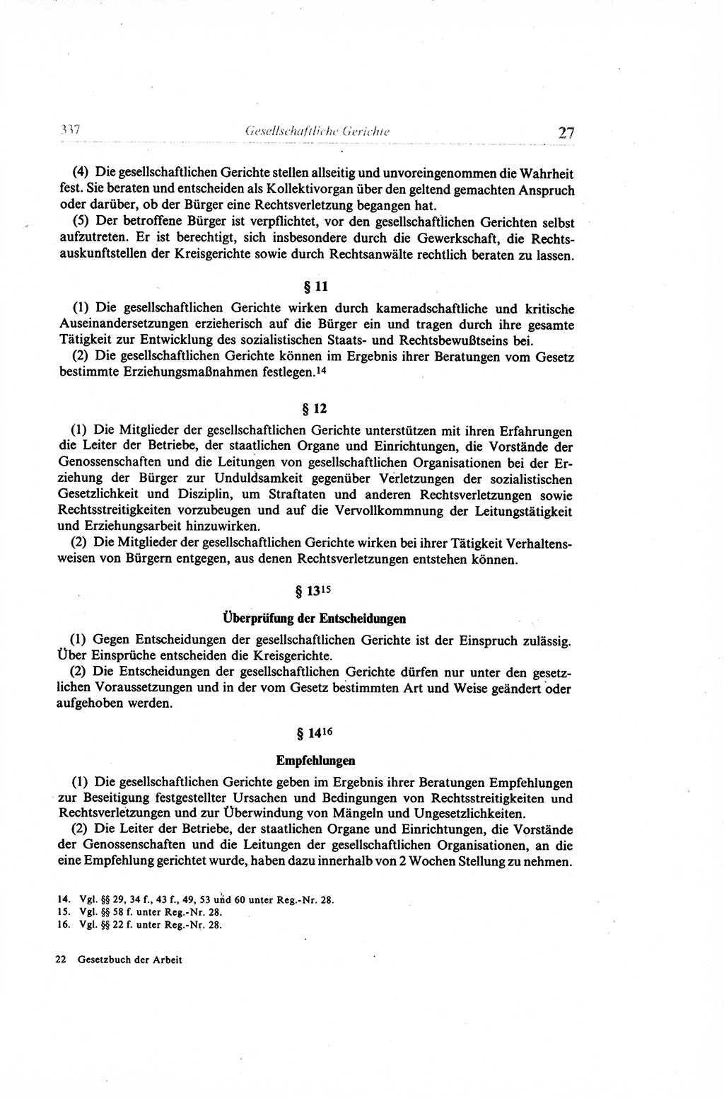 Gesetzbuch der Arbeit (GBA) und andere ausgewählte rechtliche Bestimmungen [Deutsche Demokratische Republik (DDR)] 1968, Seite 337 (GBA DDR 1968, S. 337)