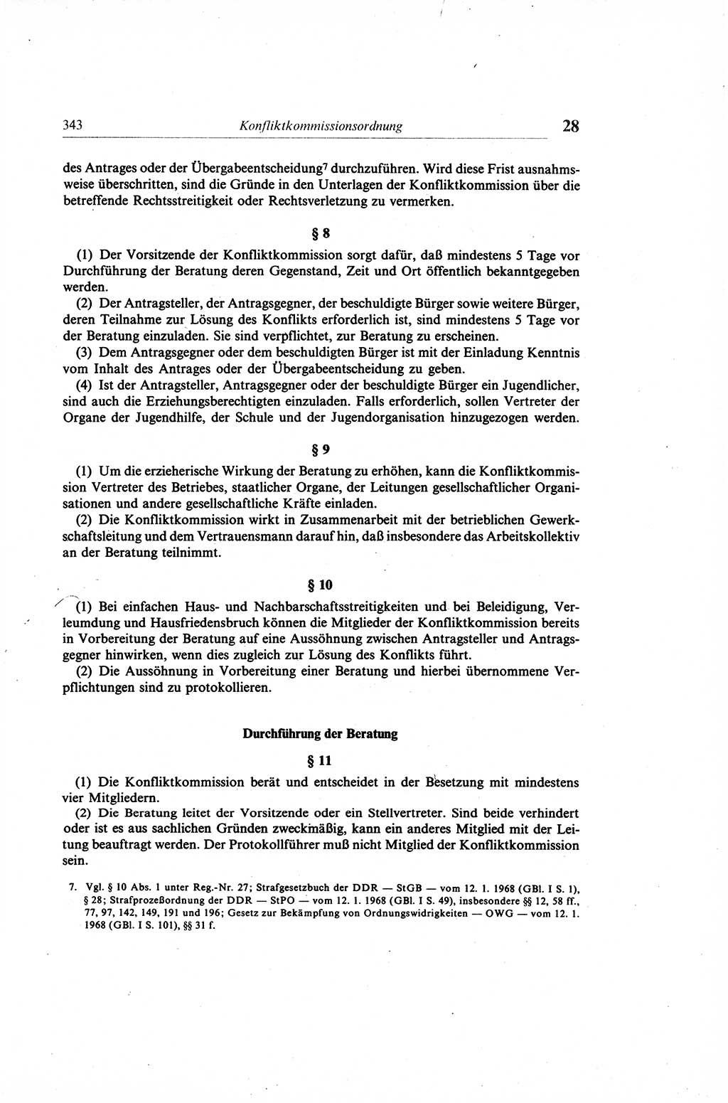 Gesetzbuch der Arbeit (GBA) und andere ausgewählte rechtliche Bestimmungen [Deutsche Demokratische Republik (DDR)] 1968, Seite 343 (GBA DDR 1968, S. 343)