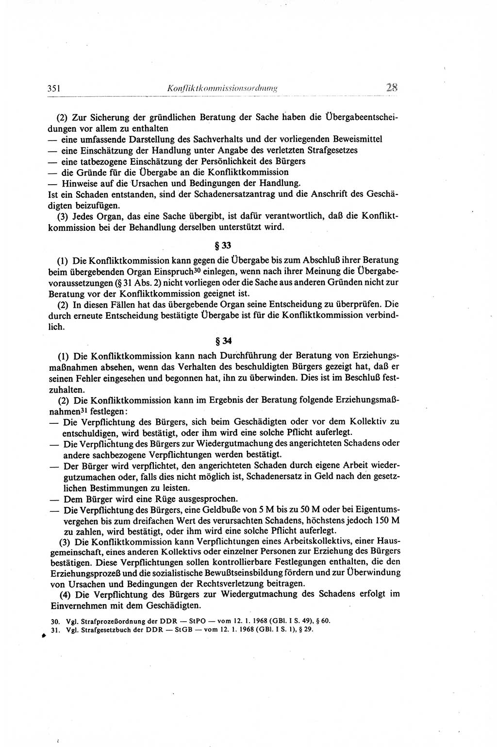 Gesetzbuch der Arbeit (GBA) und andere ausgewählte rechtliche Bestimmungen [Deutsche Demokratische Republik (DDR)] 1968, Seite 351 (GBA DDR 1968, S. 351)