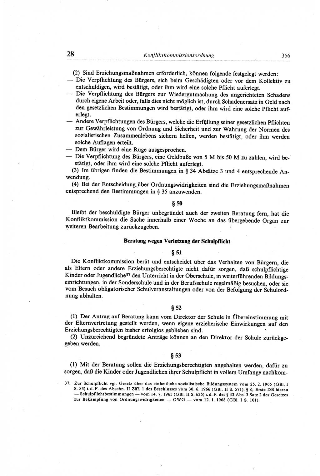 Gesetzbuch der Arbeit (GBA) und andere ausgewählte rechtliche Bestimmungen [Deutsche Demokratische Republik (DDR)] 1968, Seite 356 (GBA DDR 1968, S. 356)