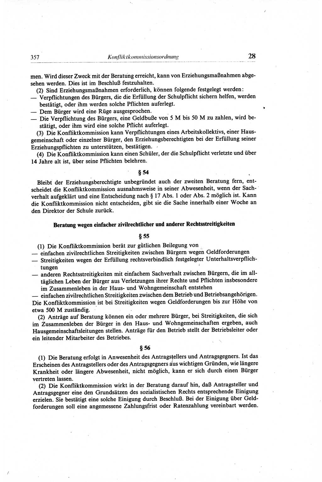 Gesetzbuch der Arbeit (GBA) und andere ausgewählte rechtliche Bestimmungen [Deutsche Demokratische Republik (DDR)] 1968, Seite 357 (GBA DDR 1968, S. 357)