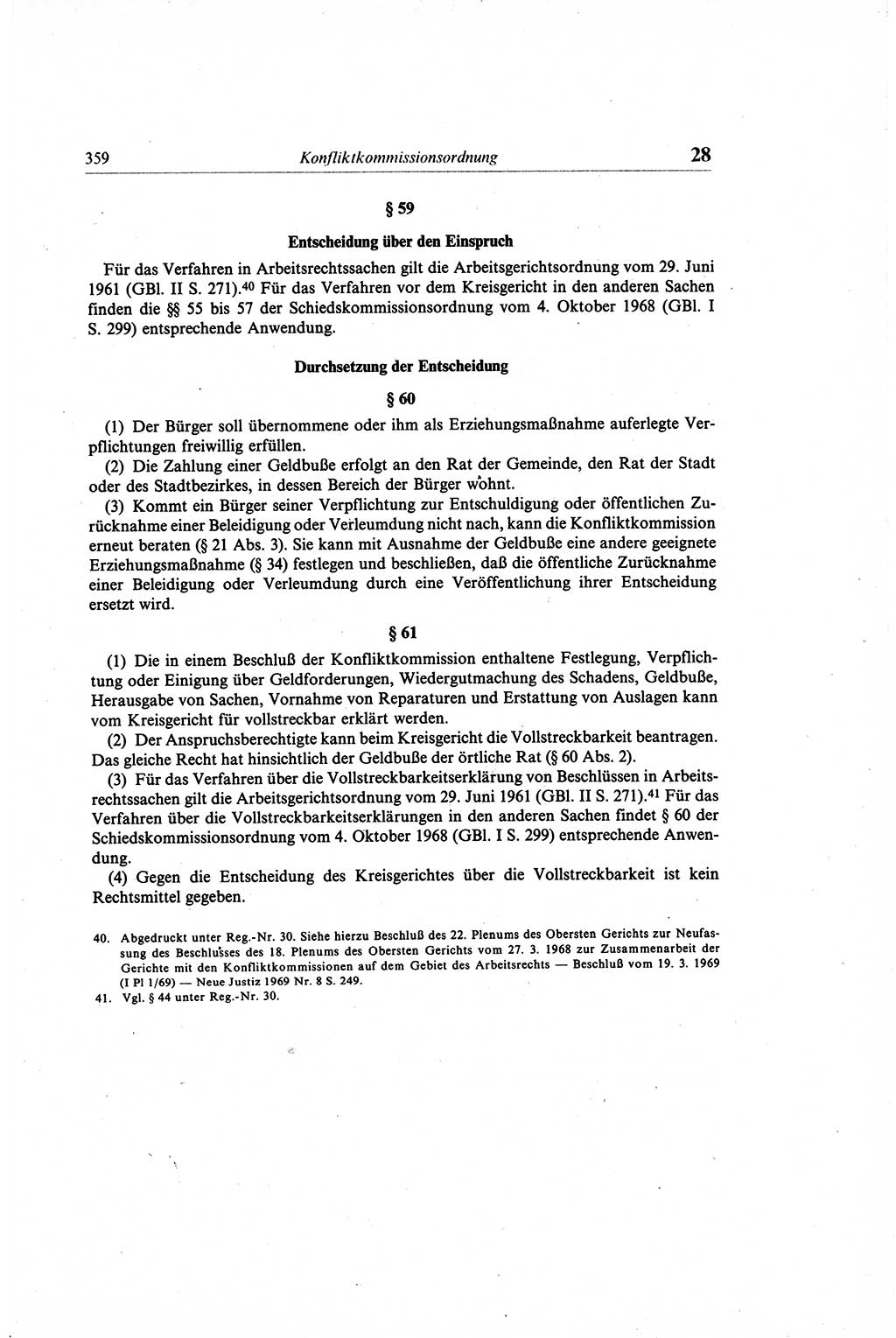 Gesetzbuch der Arbeit (GBA) und andere ausgewählte rechtliche Bestimmungen [Deutsche Demokratische Republik (DDR)] 1968, Seite 359 (GBA DDR 1968, S. 359)