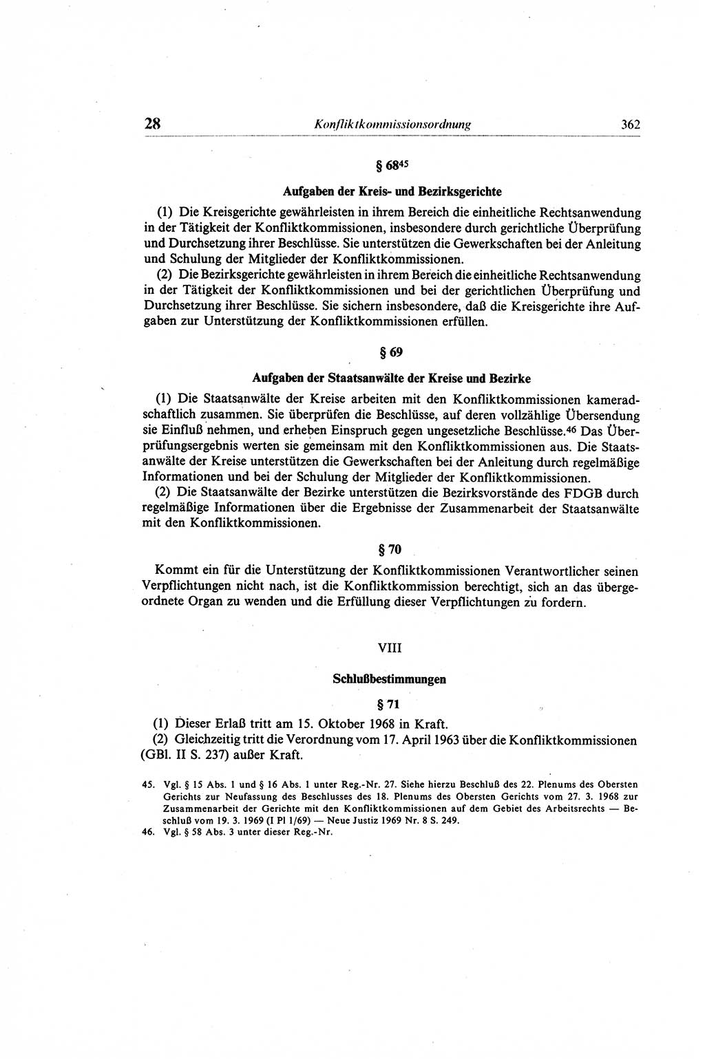 Gesetzbuch der Arbeit (GBA) und andere ausgewählte rechtliche Bestimmungen [Deutsche Demokratische Republik (DDR)] 1968, Seite 362 (GBA DDR 1968, S. 362)