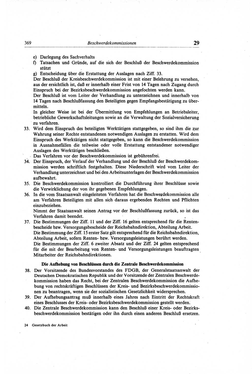 Gesetzbuch der Arbeit (GBA) und andere ausgewählte rechtliche Bestimmungen [Deutsche Demokratische Republik (DDR)] 1968, Seite 369 (GBA DDR 1968, S. 369)