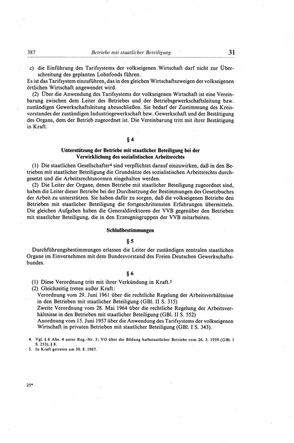 Gesetzbuch der Arbeit (GBA) und andere ausgewählte rechtliche Bestimmungen [Deutsche Demokratische Republik (DDR)] 1968, Seite 387 (GBA DDR 1968, S. 387)