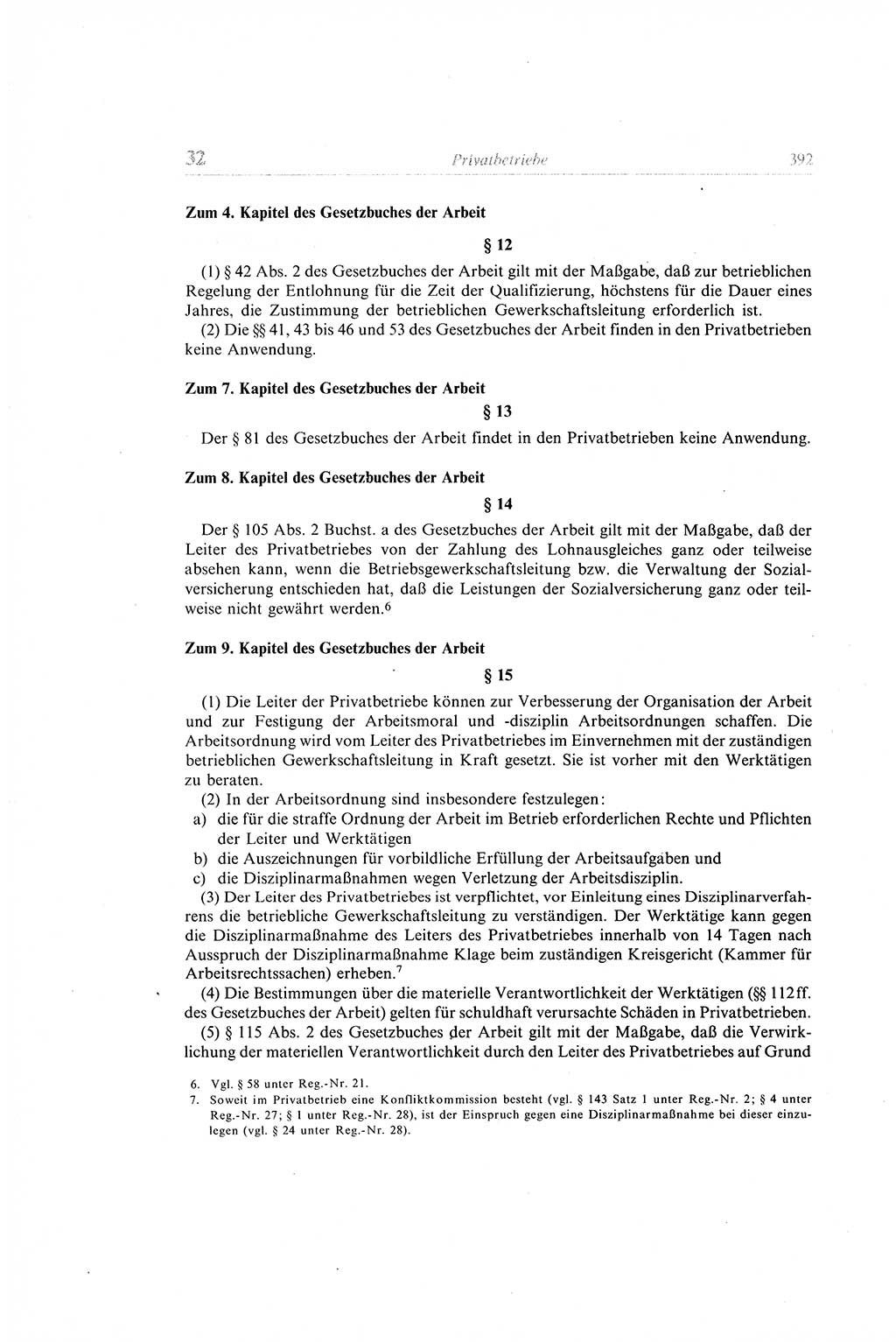 Gesetzbuch der Arbeit (GBA) und andere ausgewählte rechtliche Bestimmungen [Deutsche Demokratische Republik (DDR)] 1968, Seite 392 (GBA DDR 1968, S. 392)