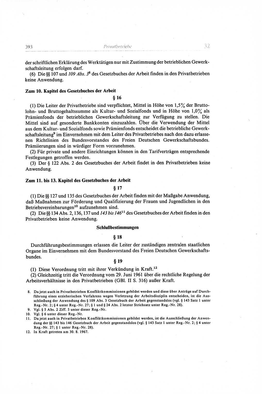 Gesetzbuch der Arbeit (GBA) und andere ausgewählte rechtliche Bestimmungen [Deutsche Demokratische Republik (DDR)] 1968, Seite 393 (GBA DDR 1968, S. 393)