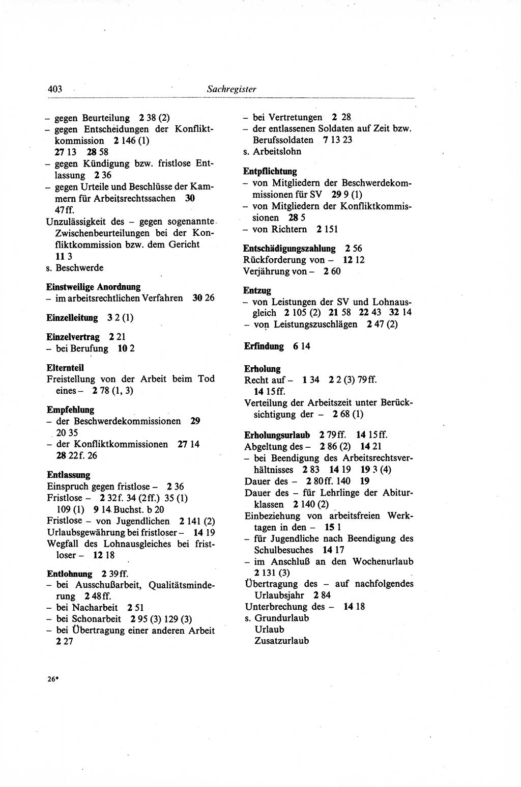 Gesetzbuch der Arbeit (GBA) und andere ausgewählte rechtliche Bestimmungen [Deutsche Demokratische Republik (DDR)] 1968, Seite 403 (GBA DDR 1968, S. 403)