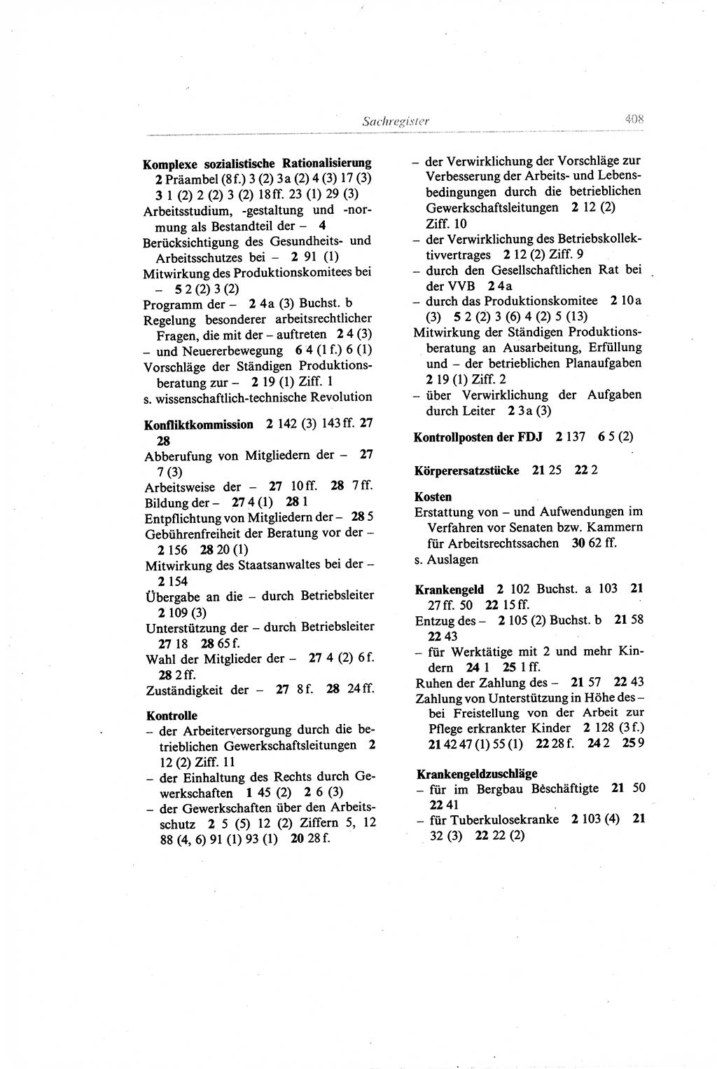 Gesetzbuch der Arbeit (GBA) und andere ausgewählte rechtliche Bestimmungen [Deutsche Demokratische Republik (DDR)] 1968, Seite 408 (GBA DDR 1968, S. 408)