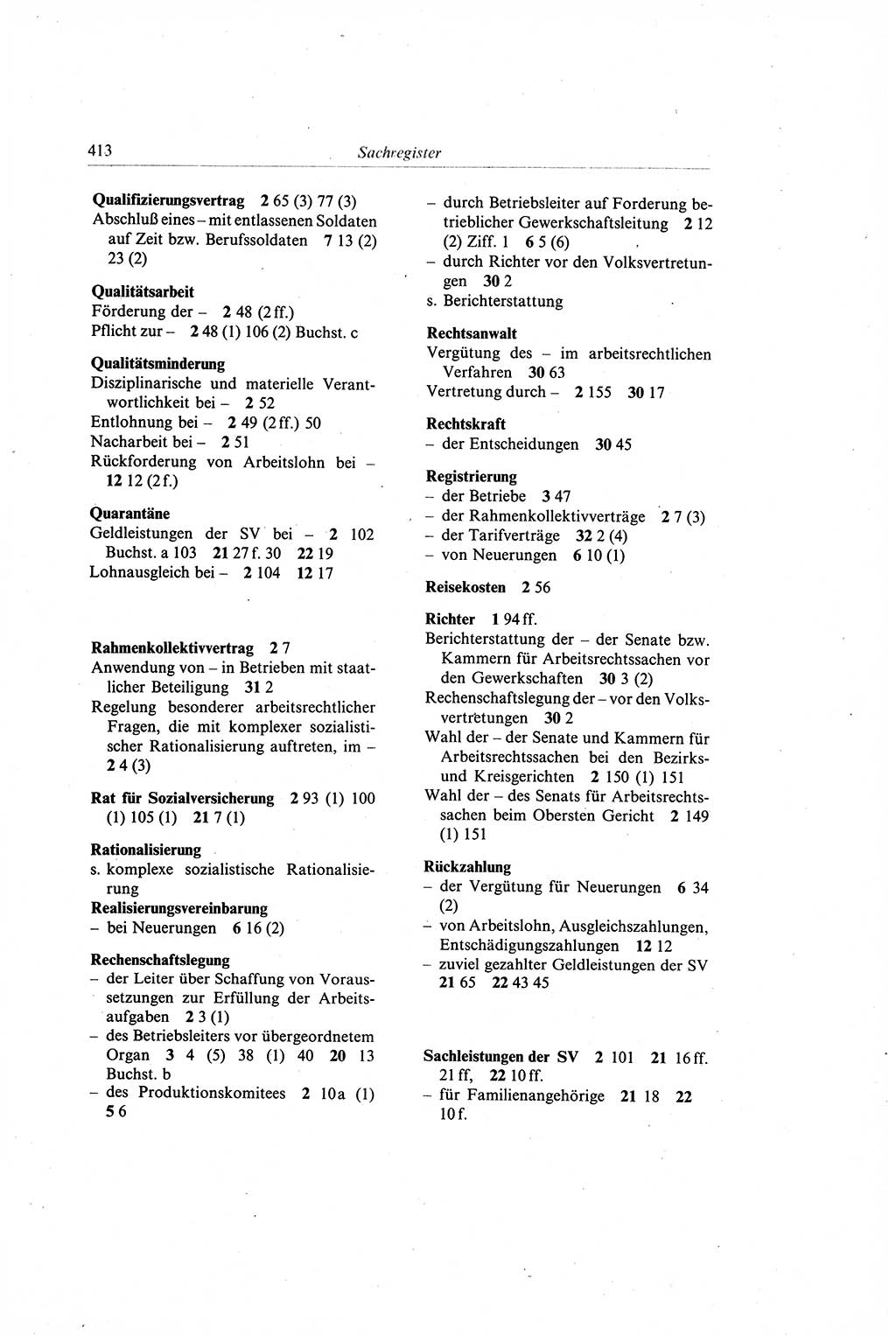 Gesetzbuch der Arbeit (GBA) und andere ausgewählte rechtliche Bestimmungen [Deutsche Demokratische Republik (DDR)] 1968, Seite 413 (GBA DDR 1968, S. 413)