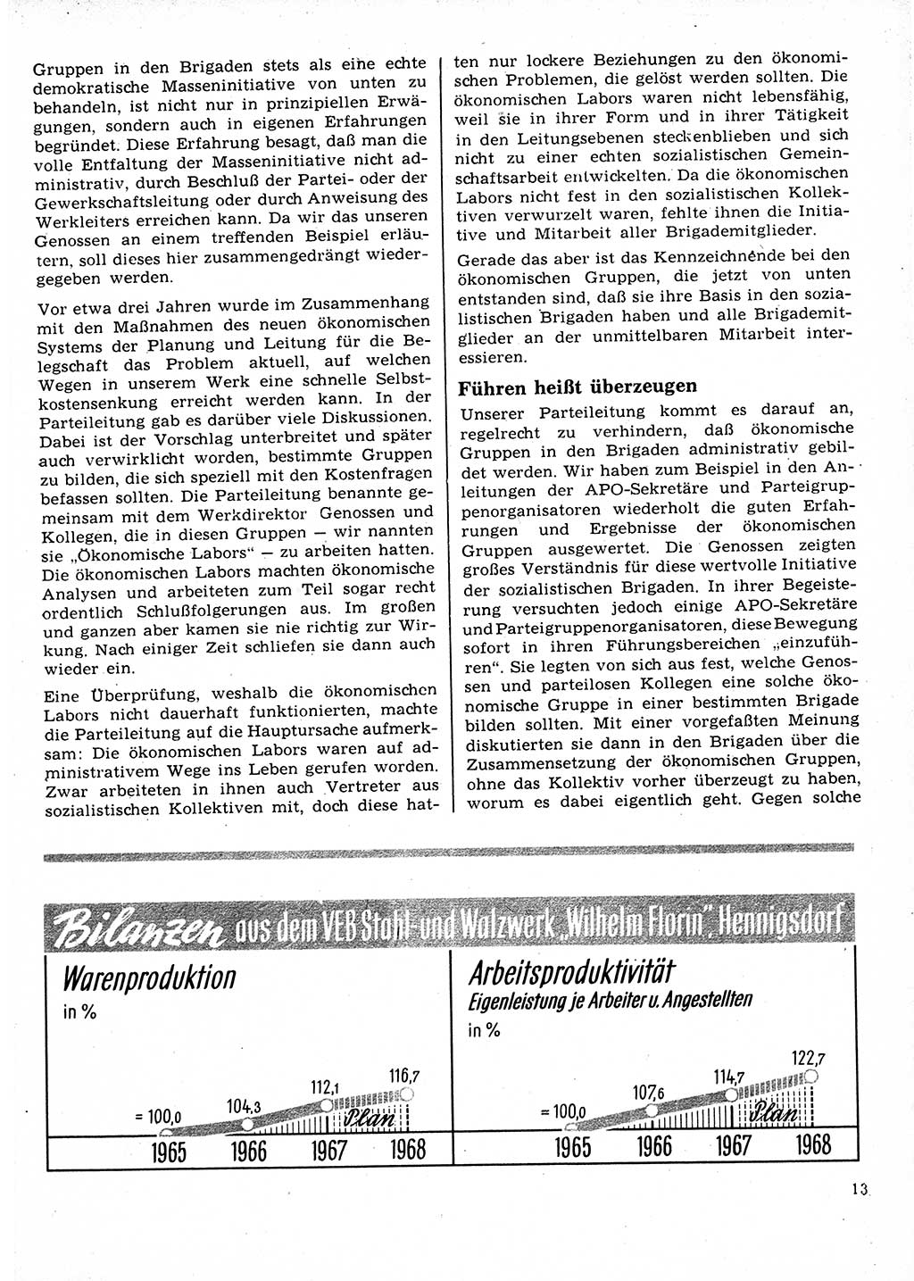 Neuer Weg (NW), Organ des Zentralkomitees (ZK) der SED (Sozialistische Einheitspartei Deutschlands) für Fragen des Parteilebens, 23. Jahrgang [Deutsche Demokratische Republik (DDR)] 1968, Seite 13 (NW ZK SED DDR 1968, S. 13)