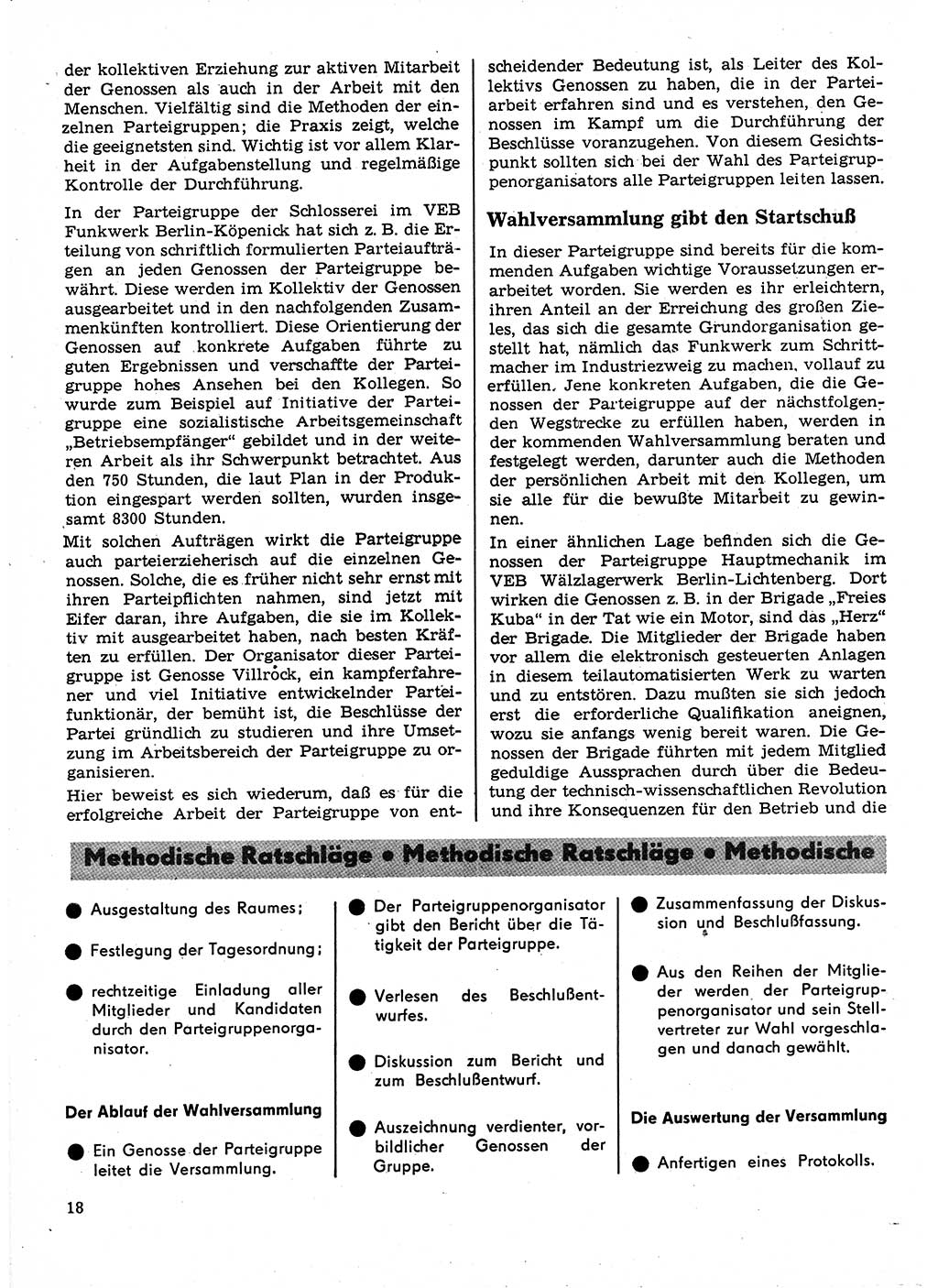 Neuer Weg (NW), Organ des Zentralkomitees (ZK) der SED (Sozialistische Einheitspartei Deutschlands) für Fragen des Parteilebens, 23. Jahrgang [Deutsche Demokratische Republik (DDR)] 1968, Seite 18 (NW ZK SED DDR 1968, S. 18)