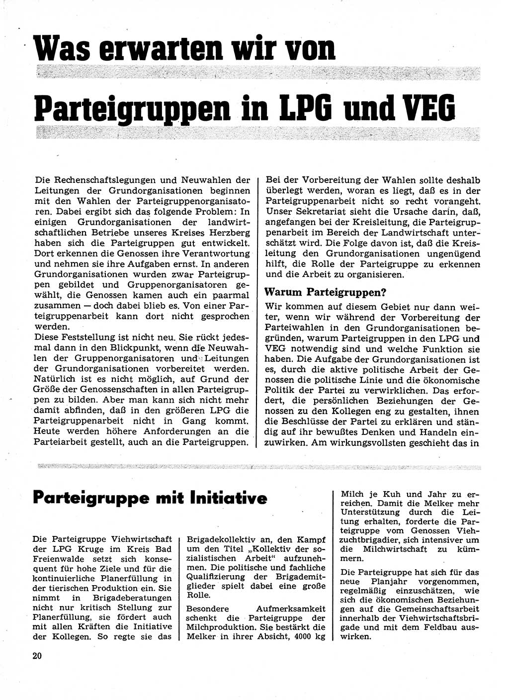 Neuer Weg (NW), Organ des Zentralkomitees (ZK) der SED (Sozialistische Einheitspartei Deutschlands) für Fragen des Parteilebens, 23. Jahrgang [Deutsche Demokratische Republik (DDR)] 1968, Seite 20 (NW ZK SED DDR 1968, S. 20)