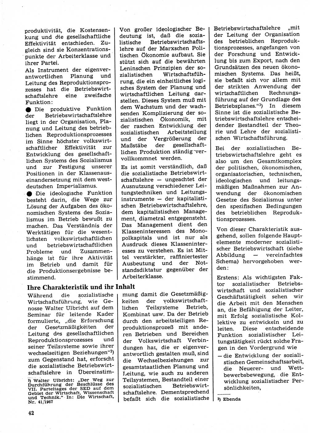 Neuer Weg (NW), Organ des Zentralkomitees (ZK) der SED (Sozialistische Einheitspartei Deutschlands) für Fragen des Parteilebens, 23. Jahrgang [Deutsche Demokratische Republik (DDR)] 1968, Seite 42 (NW ZK SED DDR 1968, S. 42)