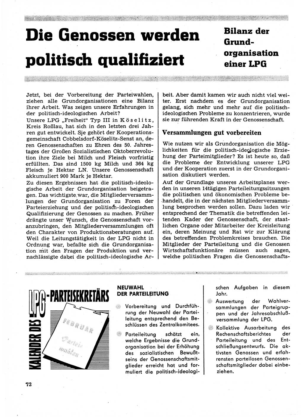 Neuer Weg (NW), Organ des Zentralkomitees (ZK) der SED (Sozialistische Einheitspartei Deutschlands) für Fragen des Parteilebens, 23. Jahrgang [Deutsche Demokratische Republik (DDR)] 1968, Seite 72 (NW ZK SED DDR 1968, S. 72)