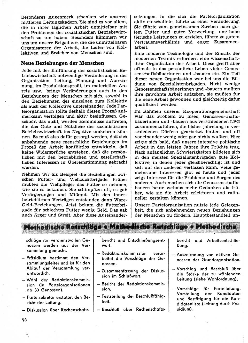 Neuer Weg (NW), Organ des Zentralkomitees (ZK) der SED (Sozialistische Einheitspartei Deutschlands) für Fragen des Parteilebens, 23. Jahrgang [Deutsche Demokratische Republik (DDR)] 1968, Seite 78 (NW ZK SED DDR 1968, S. 78)