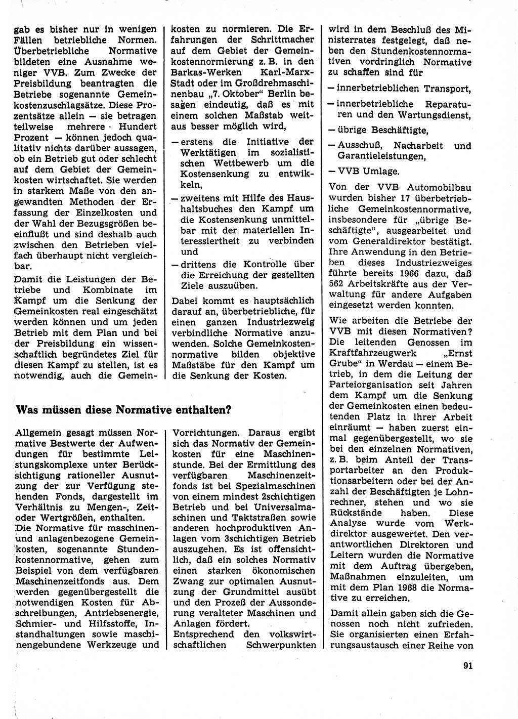 Neuer Weg (NW), Organ des Zentralkomitees (ZK) der SED (Sozialistische Einheitspartei Deutschlands) für Fragen des Parteilebens, 23. Jahrgang [Deutsche Demokratische Republik (DDR)] 1968, Seite 91 (NW ZK SED DDR 1968, S. 91)