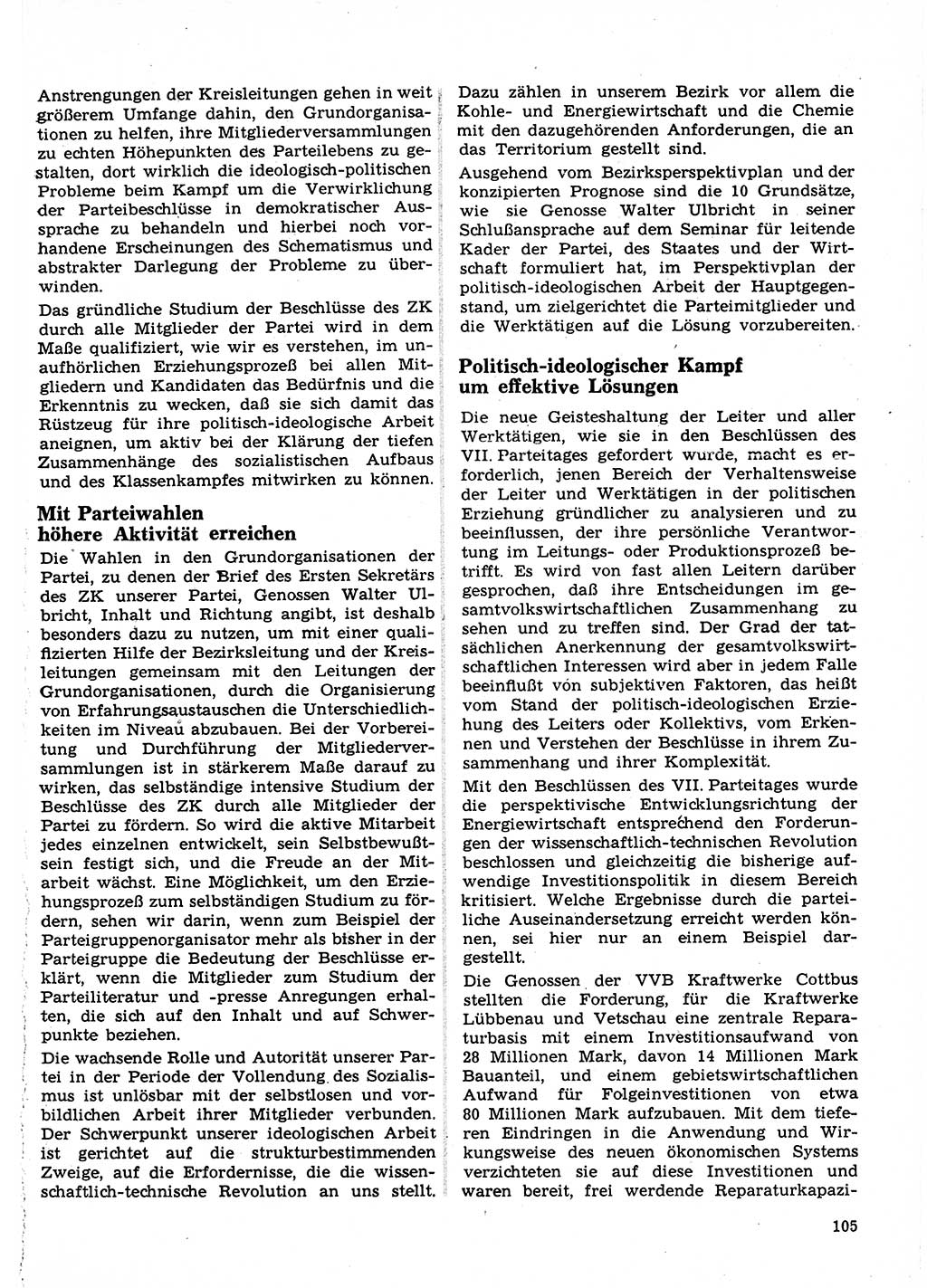 Neuer Weg (NW), Organ des Zentralkomitees (ZK) der SED (Sozialistische Einheitspartei Deutschlands) für Fragen des Parteilebens, 23. Jahrgang [Deutsche Demokratische Republik (DDR)] 1968, Seite 105 (NW ZK SED DDR 1968, S. 105)