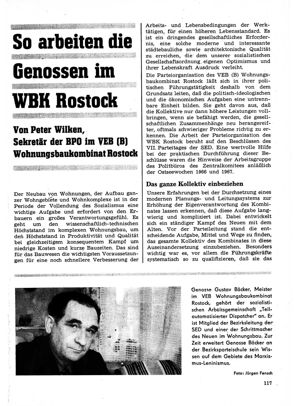 Neuer Weg (NW), Organ des Zentralkomitees (ZK) der SED (Sozialistische Einheitspartei Deutschlands) für Fragen des Parteilebens, 23. Jahrgang [Deutsche Demokratische Republik (DDR)] 1968, Seite 117 (NW ZK SED DDR 1968, S. 117)