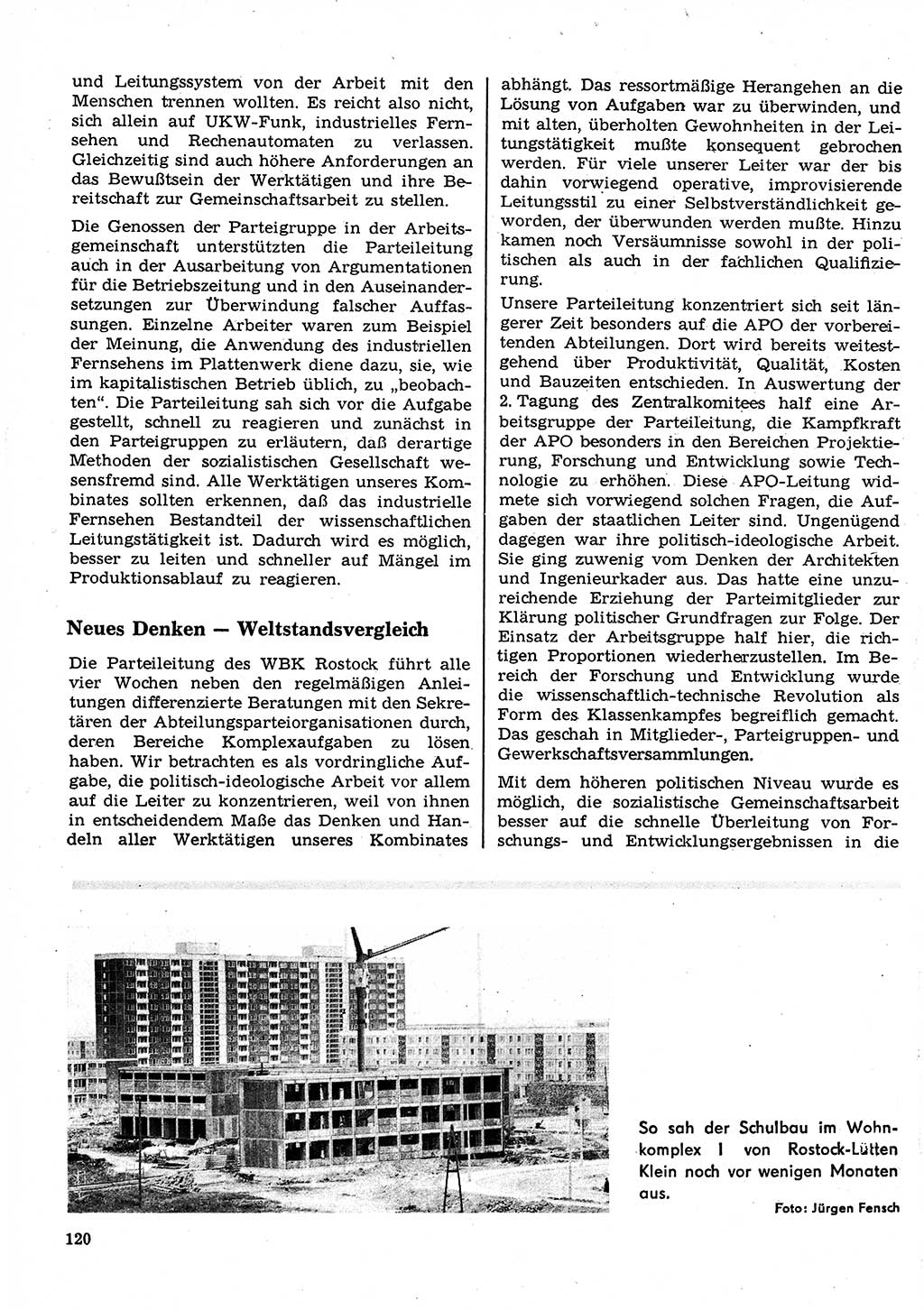 Neuer Weg (NW), Organ des Zentralkomitees (ZK) der SED (Sozialistische Einheitspartei Deutschlands) für Fragen des Parteilebens, 23. Jahrgang [Deutsche Demokratische Republik (DDR)] 1968, Seite 120 (NW ZK SED DDR 1968, S. 120)