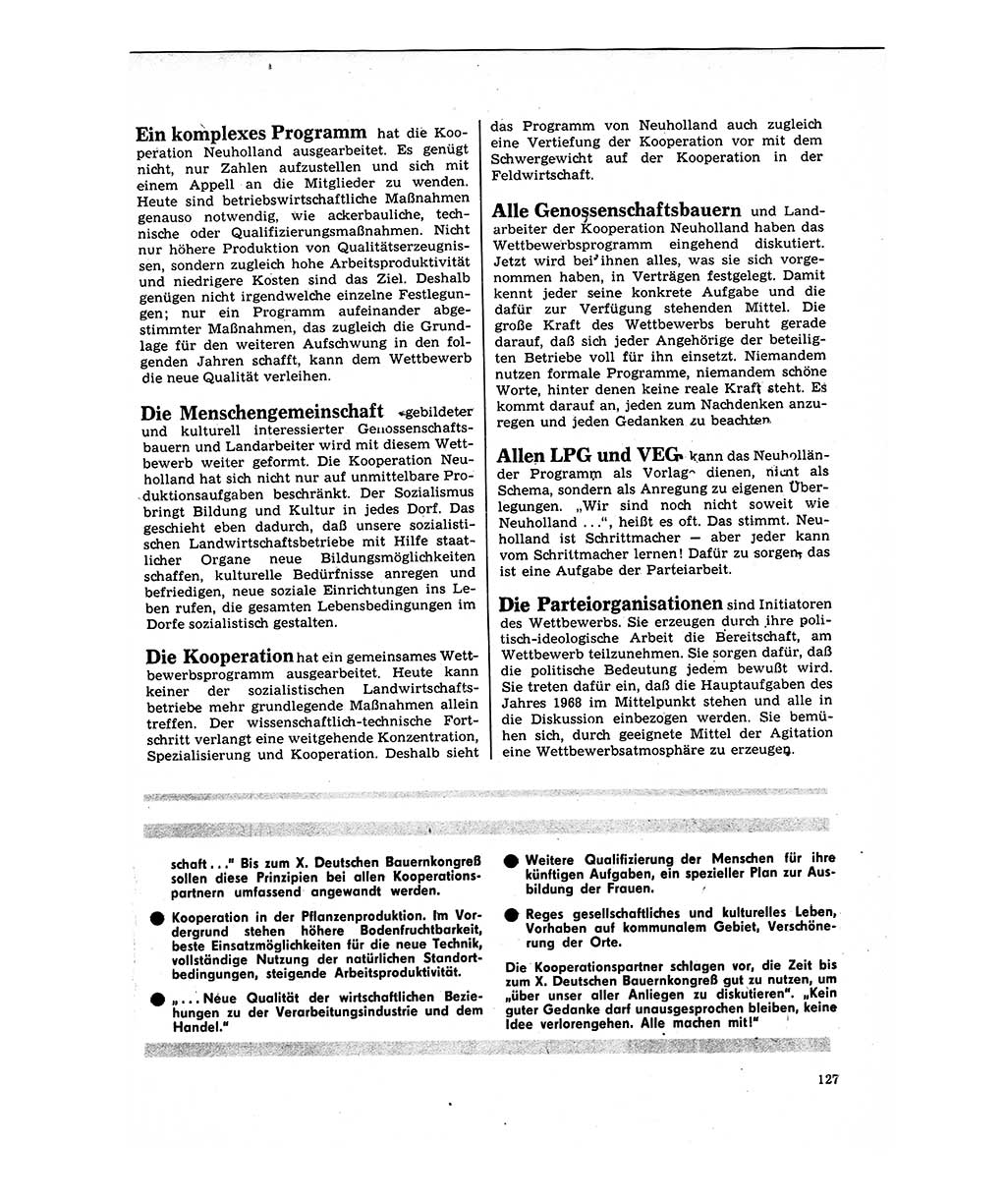 Neuer Weg (NW), Organ des Zentralkomitees (ZK) der SED (Sozialistische Einheitspartei Deutschlands) für Fragen des Parteilebens, 23. Jahrgang [Deutsche Demokratische Republik (DDR)] 1968, Seite 127 (NW ZK SED DDR 1968, S. 127)