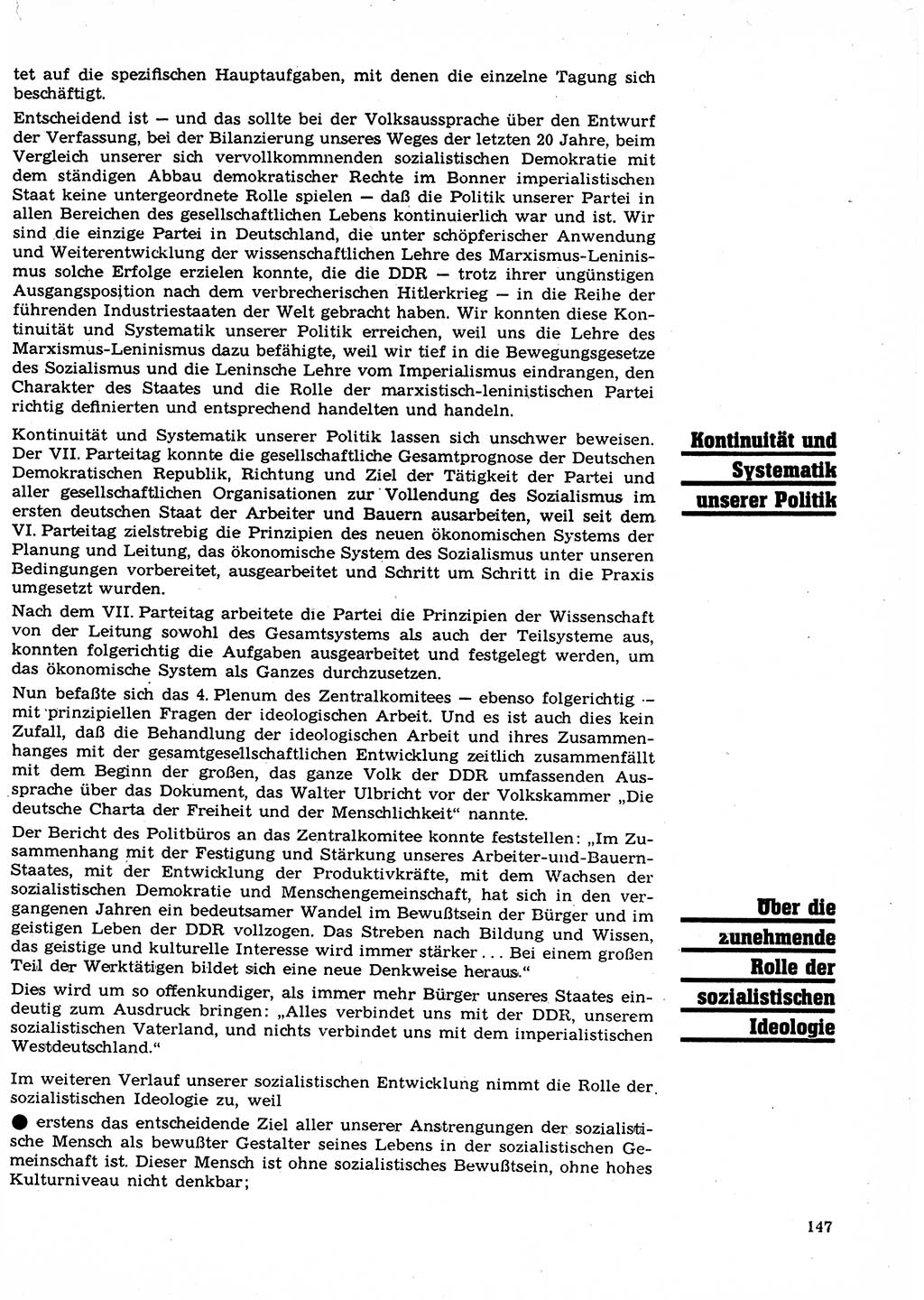 Neuer Weg (NW), Organ des Zentralkomitees (ZK) der SED (Sozialistische Einheitspartei Deutschlands) für Fragen des Parteilebens, 23. Jahrgang [Deutsche Demokratische Republik (DDR)] 1968, Seite 147 (NW ZK SED DDR 1968, S. 147)