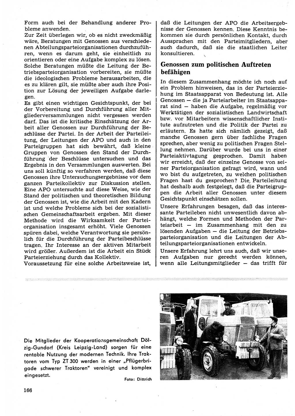 Neuer Weg (NW), Organ des Zentralkomitees (ZK) der SED (Sozialistische Einheitspartei Deutschlands) für Fragen des Parteilebens, 23. Jahrgang [Deutsche Demokratische Republik (DDR)] 1968, Seite 166 (NW ZK SED DDR 1968, S. 166)