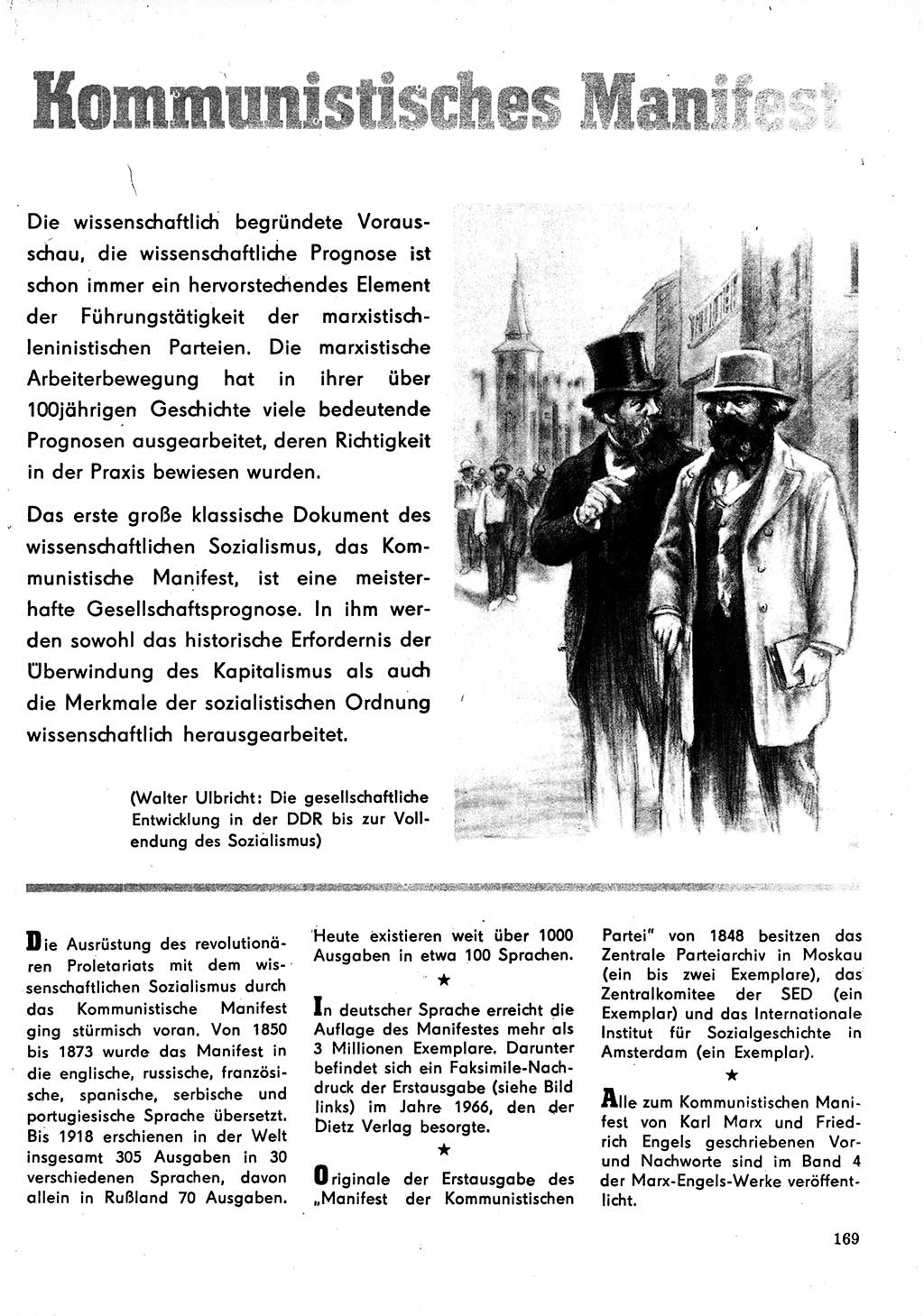 Neuer Weg (NW), Organ des Zentralkomitees (ZK) der SED (Sozialistische Einheitspartei Deutschlands) für Fragen des Parteilebens, 23. Jahrgang [Deutsche Demokratische Republik (DDR)] 1968, Seite 169 (NW ZK SED DDR 1968, S. 169)