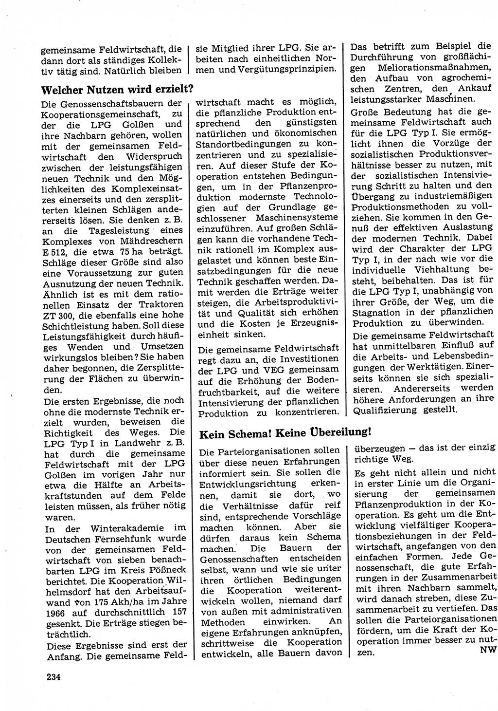 Neuer Weg (NW), Organ des Zentralkomitees (ZK) der SED (Sozialistische Einheitspartei Deutschlands) für Fragen des Parteilebens, 23. Jahrgang [Deutsche Demokratische Republik (DDR)] 1968, Seite 234 (NW ZK SED DDR 1968, S. 234)
