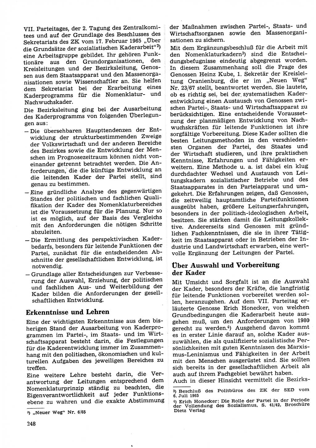 Neuer Weg (NW), Organ des Zentralkomitees (ZK) der SED (Sozialistische Einheitspartei Deutschlands) für Fragen des Parteilebens, 23. Jahrgang [Deutsche Demokratische Republik (DDR)] 1968, Seite 248 (NW ZK SED DDR 1968, S. 248)