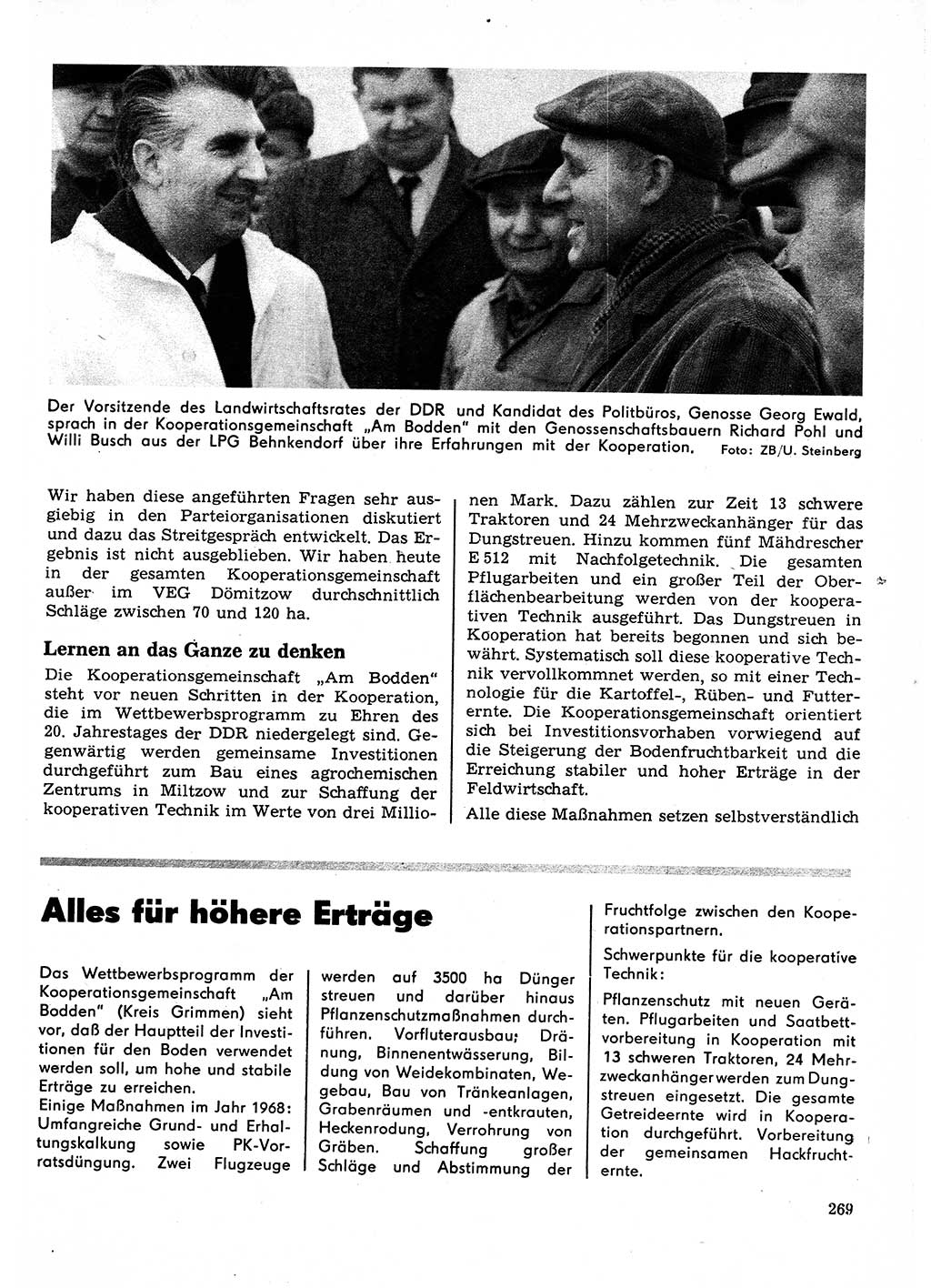 Neuer Weg (NW), Organ des Zentralkomitees (ZK) der SED (Sozialistische Einheitspartei Deutschlands) für Fragen des Parteilebens, 23. Jahrgang [Deutsche Demokratische Republik (DDR)] 1968, Seite 269 (NW ZK SED DDR 1968, S. 269)