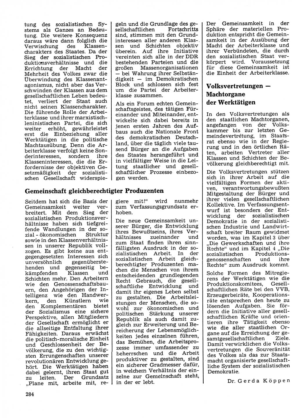 Neuer Weg (NW), Organ des Zentralkomitees (ZK) der SED (Sozialistische Einheitspartei Deutschlands) für Fragen des Parteilebens, 23. Jahrgang [Deutsche Demokratische Republik (DDR)] 1968, Seite 284 (NW ZK SED DDR 1968, S. 284)