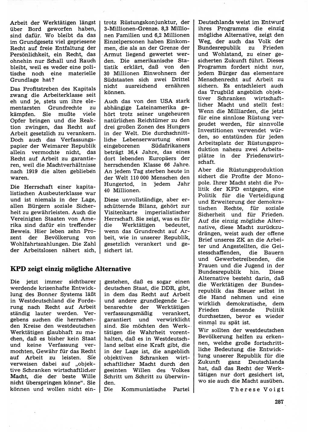 Neuer Weg (NW), Organ des Zentralkomitees (ZK) der SED (Sozialistische Einheitspartei Deutschlands) für Fragen des Parteilebens, 23. Jahrgang [Deutsche Demokratische Republik (DDR)] 1968, Seite 287 (NW ZK SED DDR 1968, S. 287)