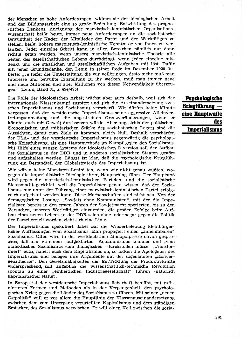 Neuer Weg (NW), Organ des Zentralkomitees (ZK) der SED (Sozialistische Einheitspartei Deutschlands) für Fragen des Parteilebens, 23. Jahrgang [Deutsche Demokratische Republik (DDR)] 1968, Seite 291 (NW ZK SED DDR 1968, S. 291)